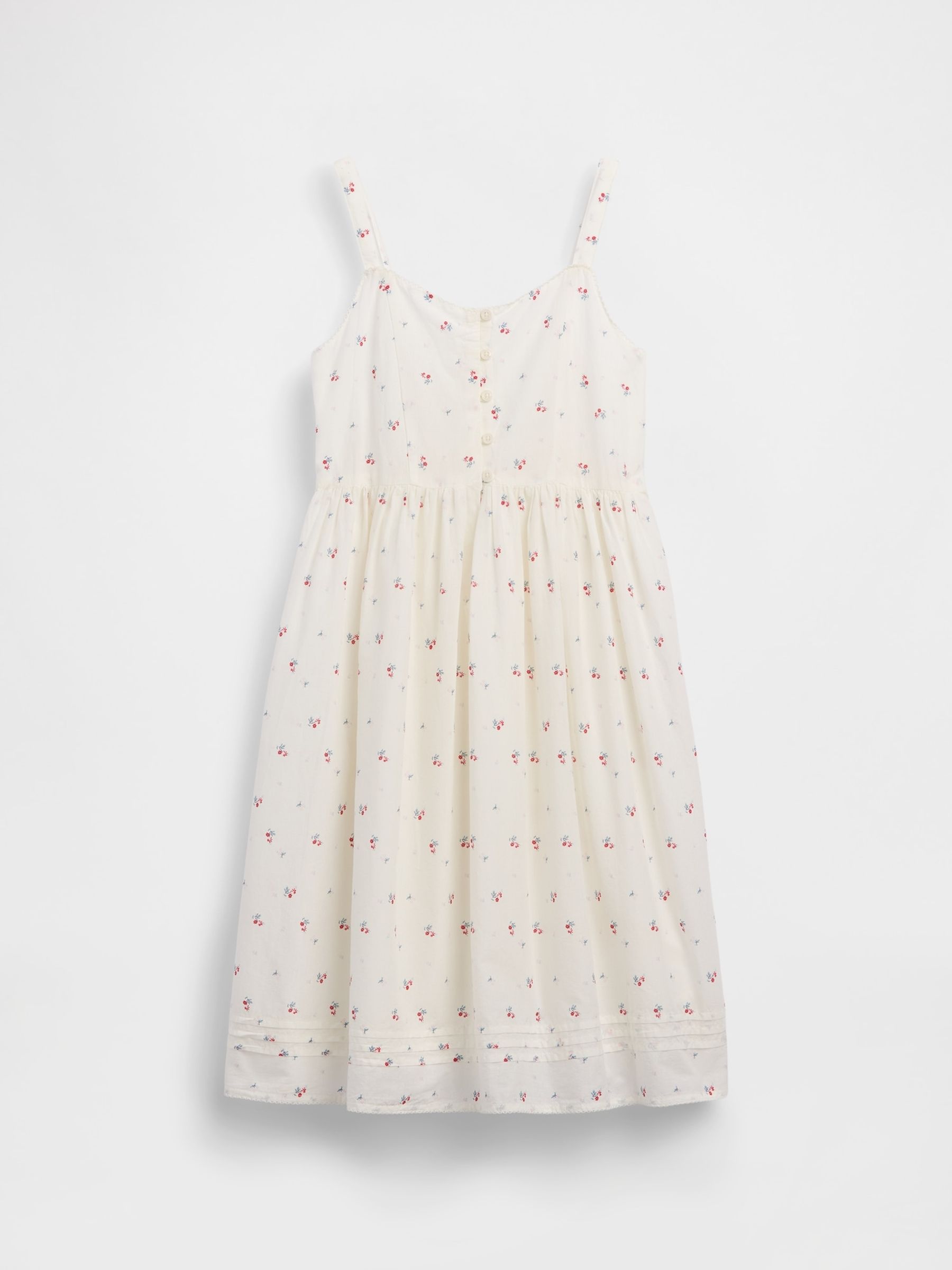 White Floral Midi Vest Dress - Image 1 of 3