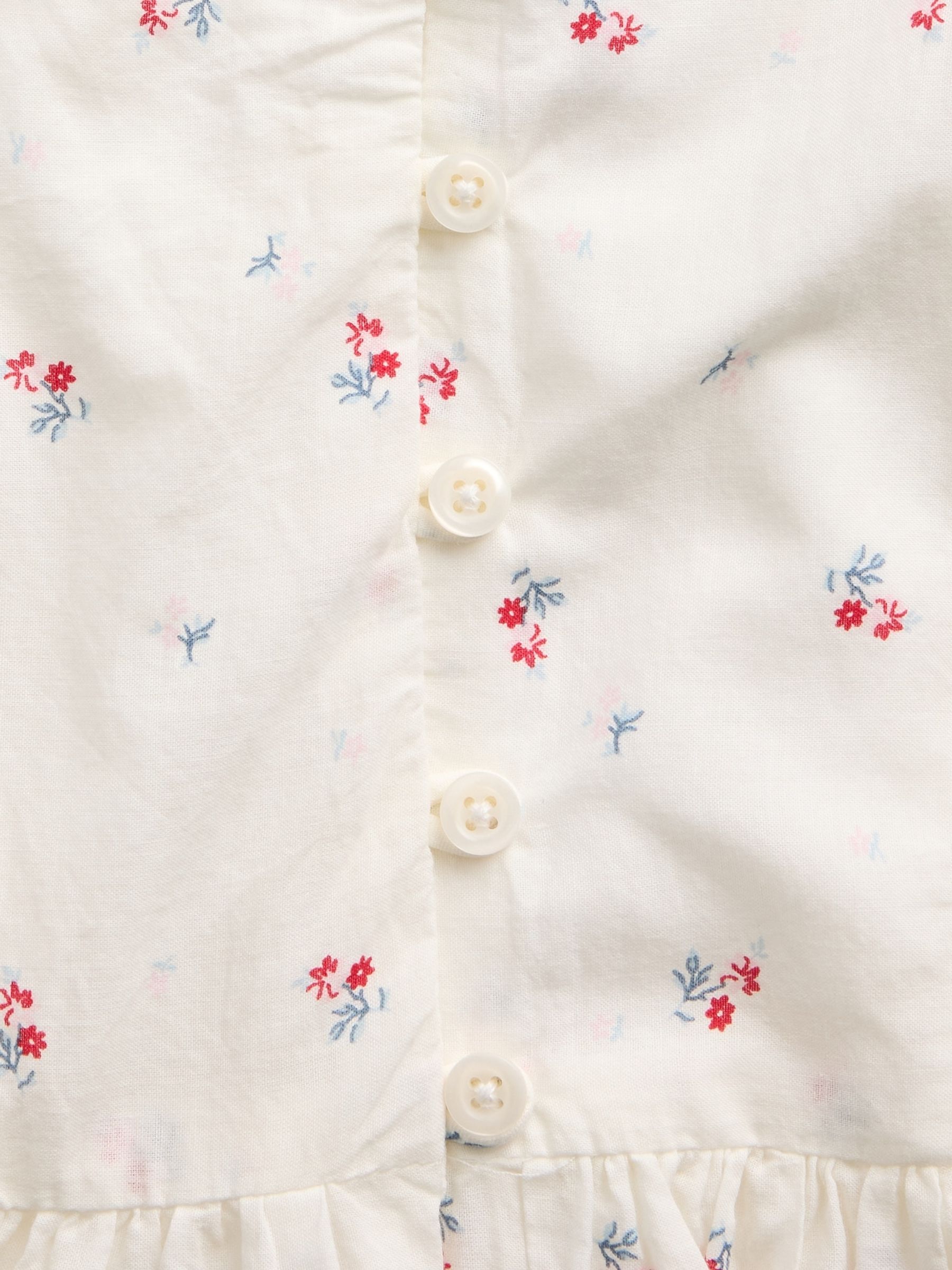 White Floral Midi Vest Dress - Image 3 of 3