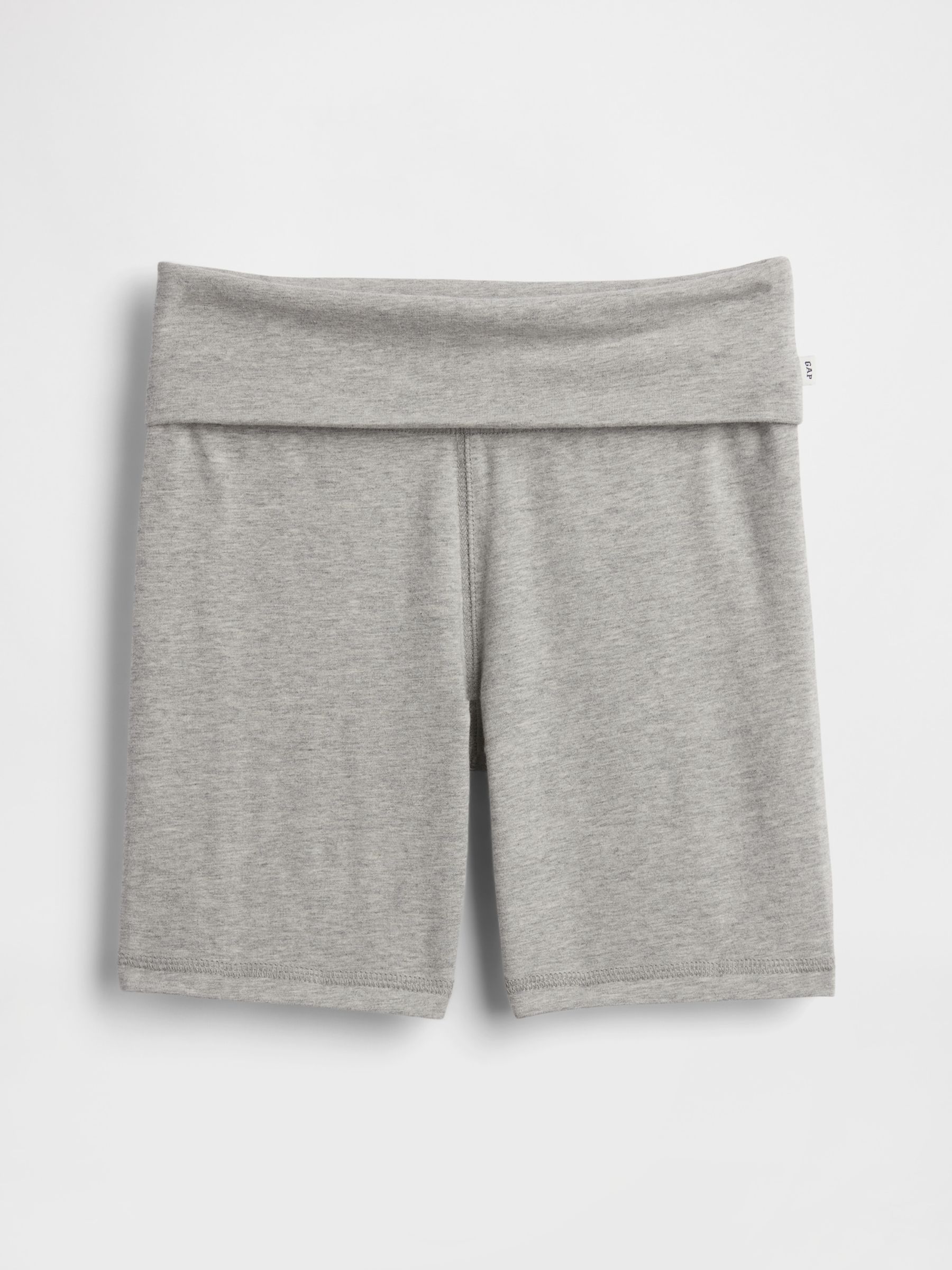 Grey Foldover Bike Shorts - Image 4 of 5