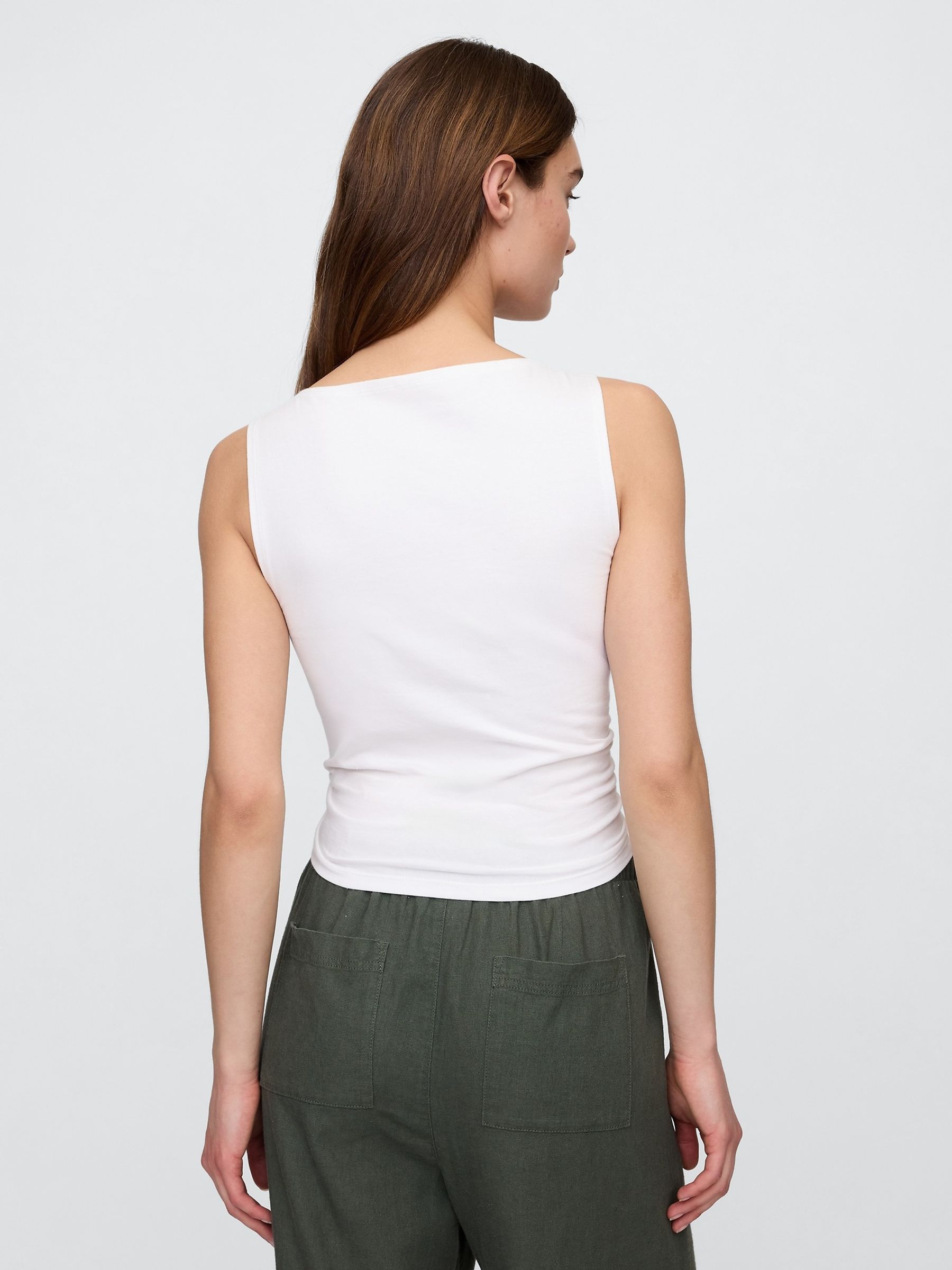 White Boatneck Vest - Image 2 of 4