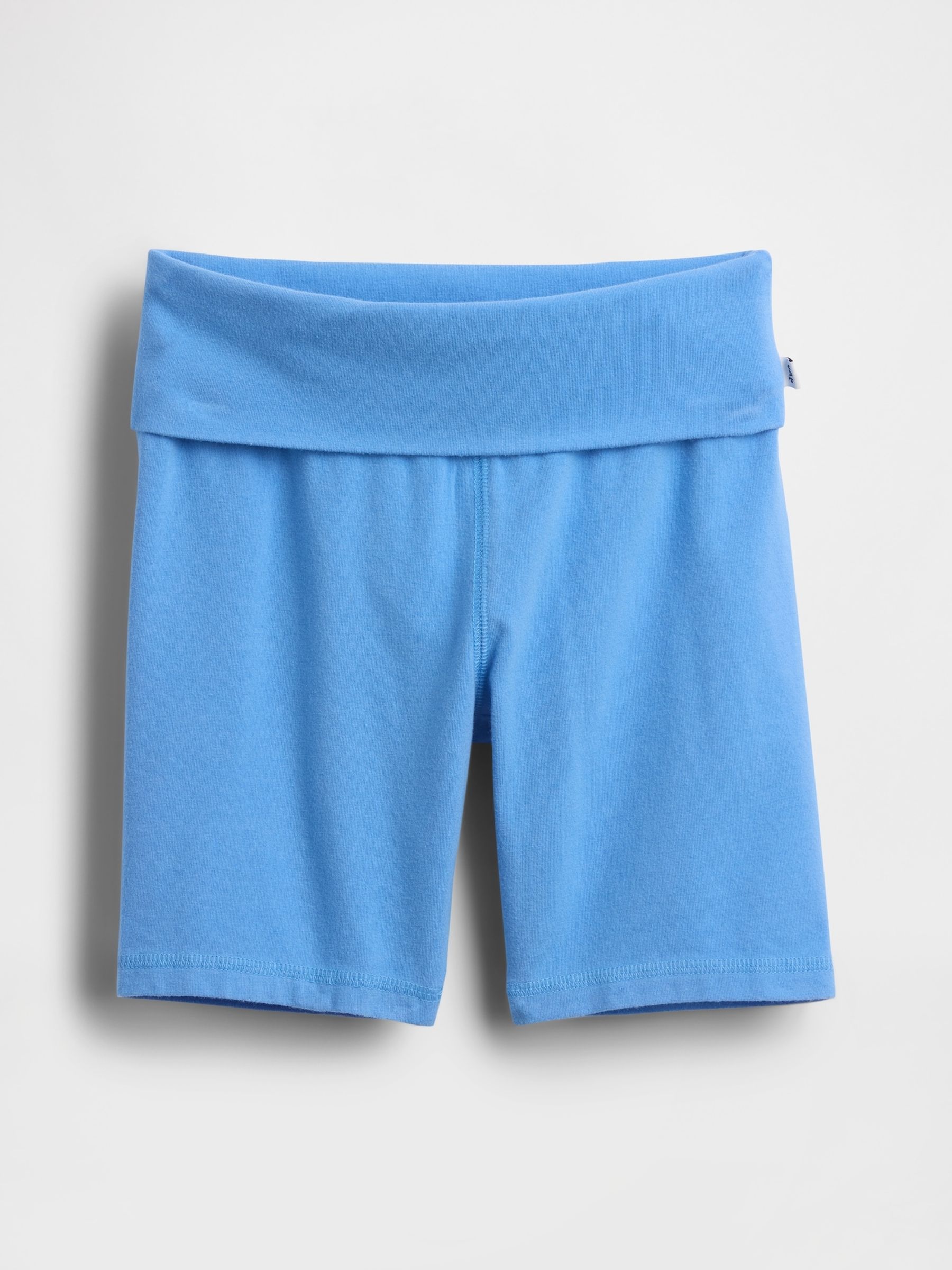 Blue Foldover Cycling Shorts - Image 1 of 2