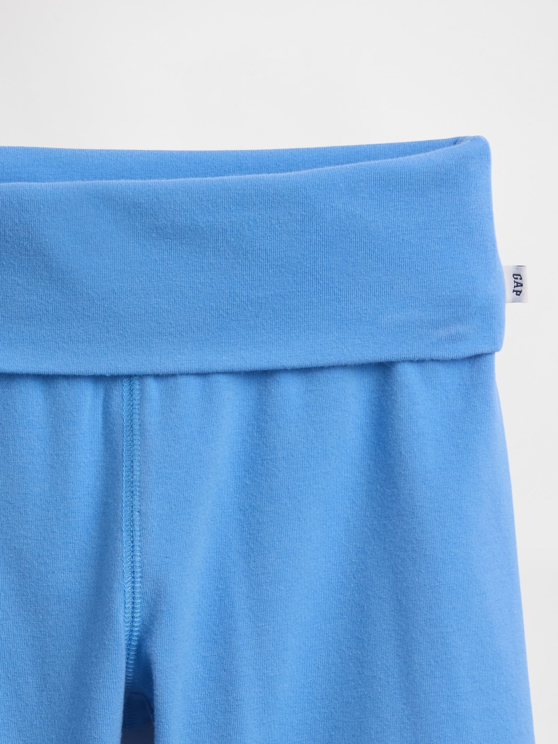 Blue Foldover Cycling Shorts - Image 2 of 2