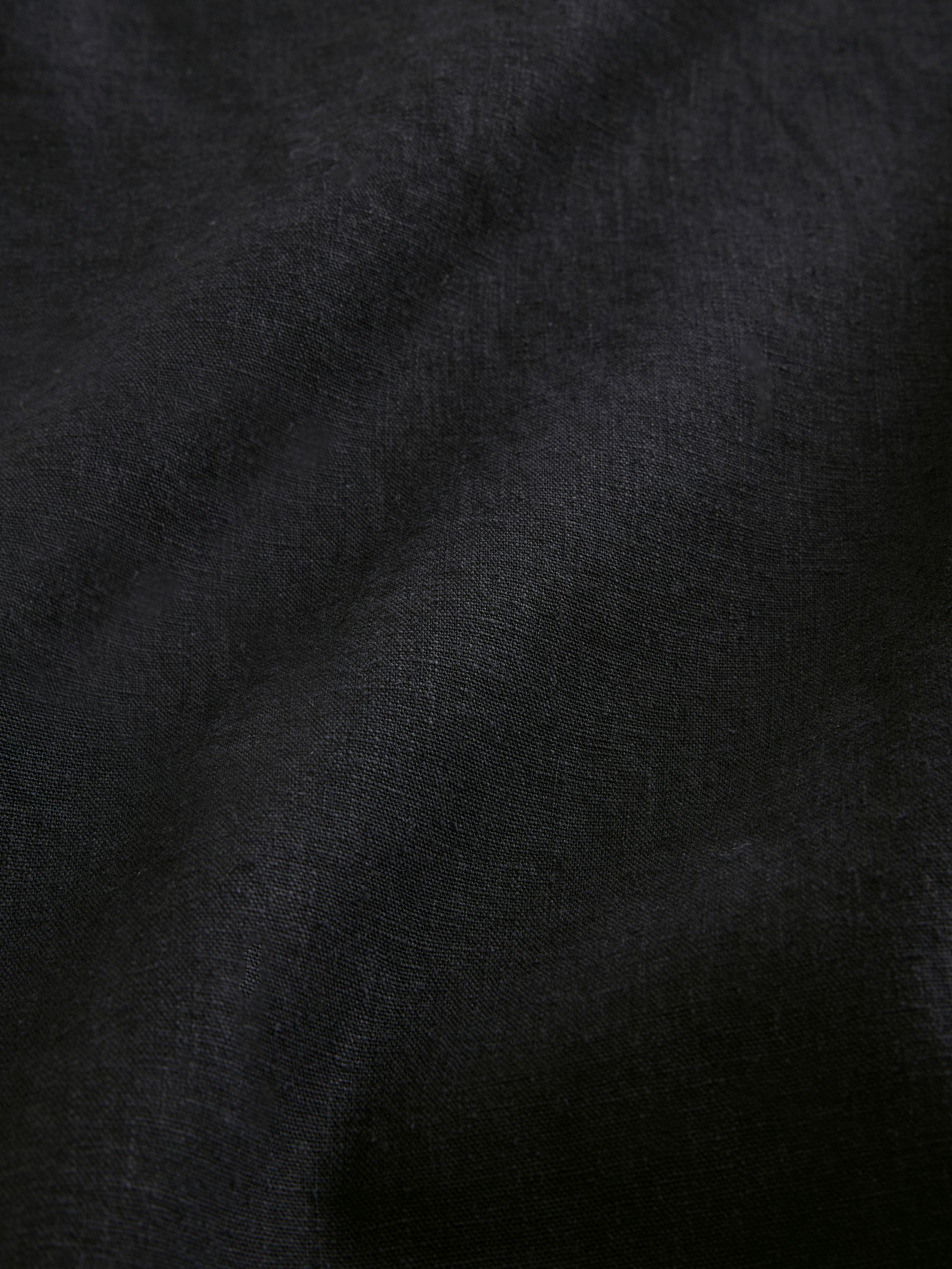 Black Linen-Blend Relaxed Easy Crop Culotte Trousers - Image 5 of 5