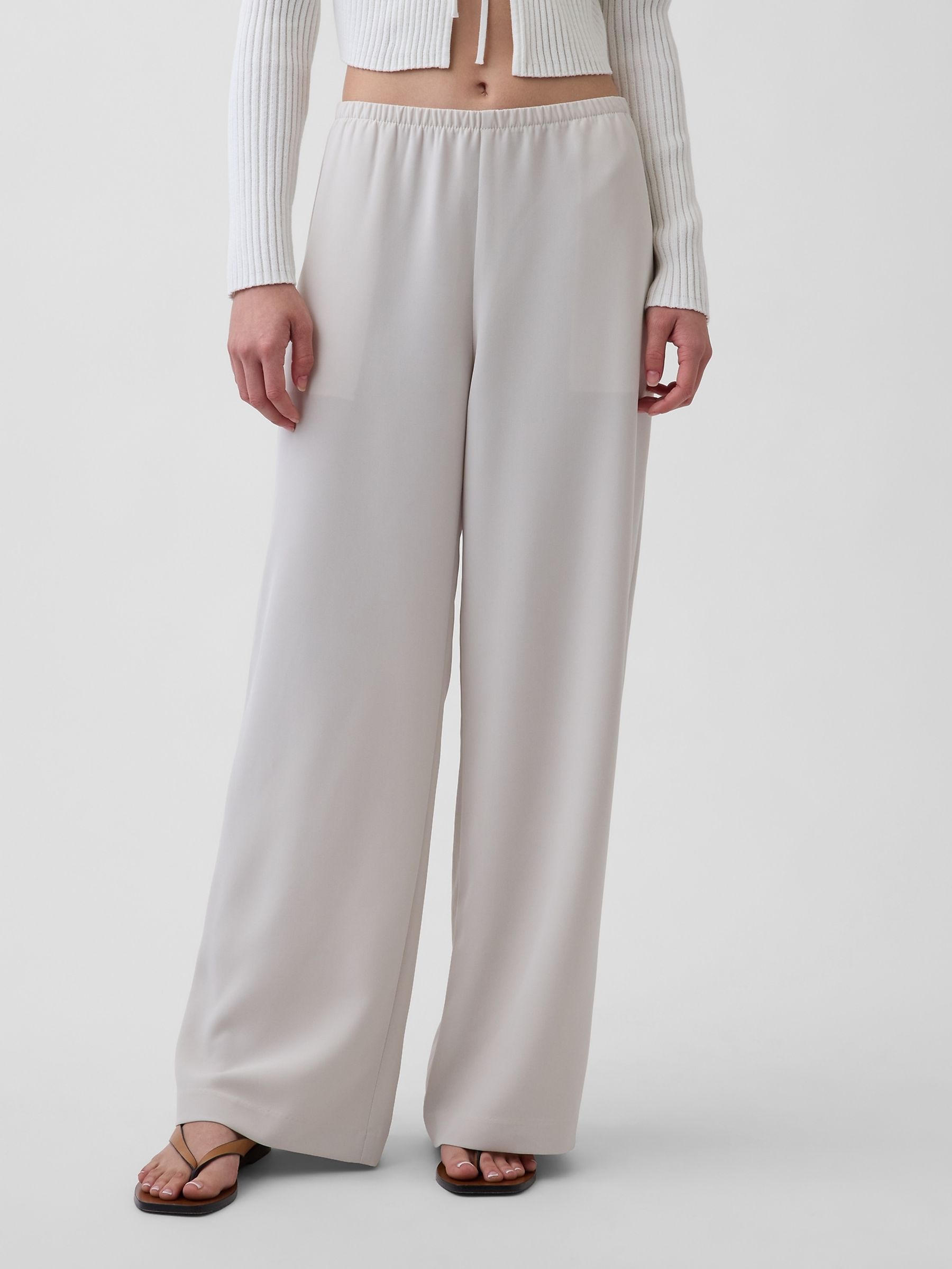 Grey Easy Wide-Leg Trousers - Image 1 of 5