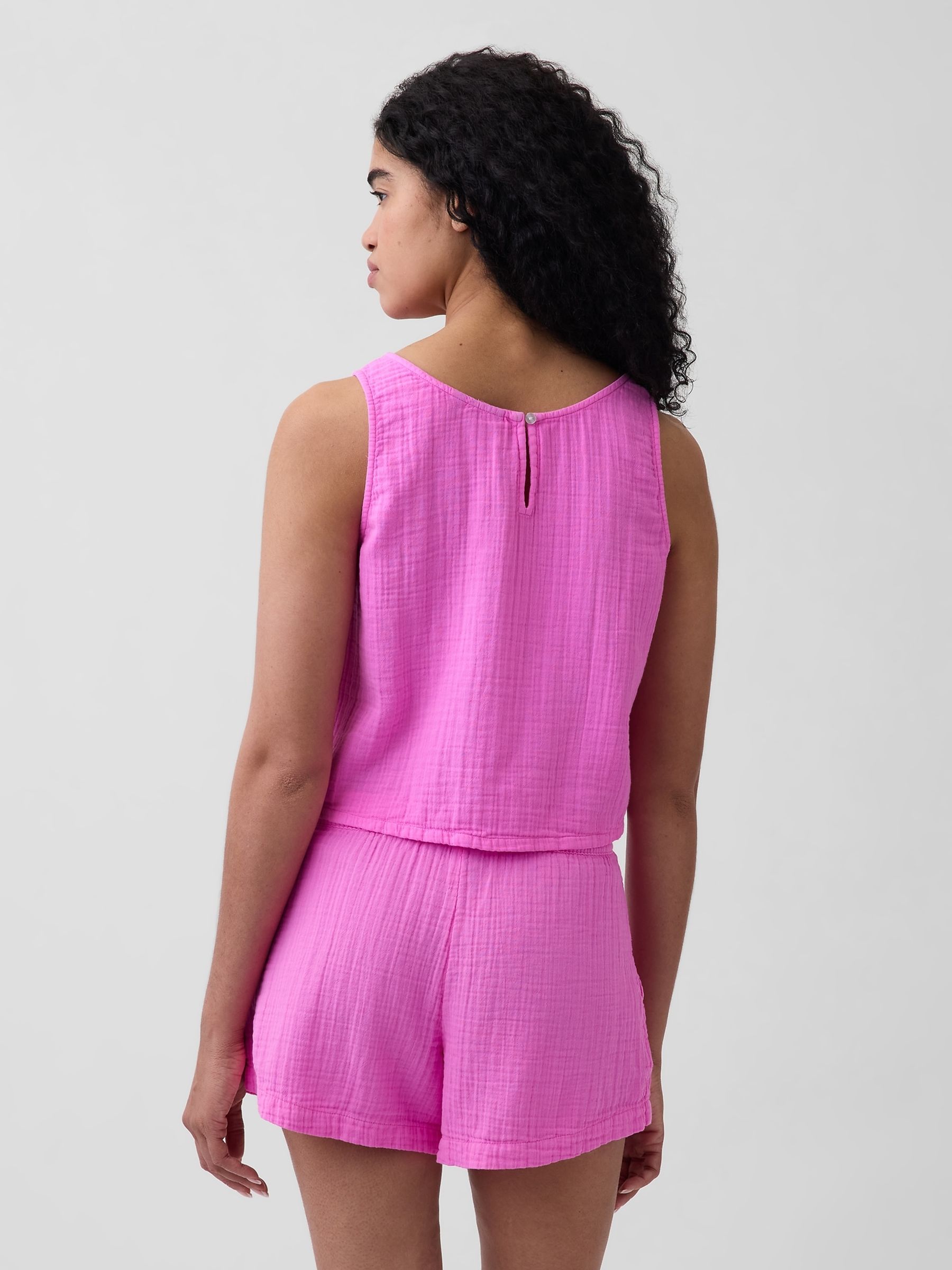 Pink Gauze Racer Shell Vest - Image 2 of 4