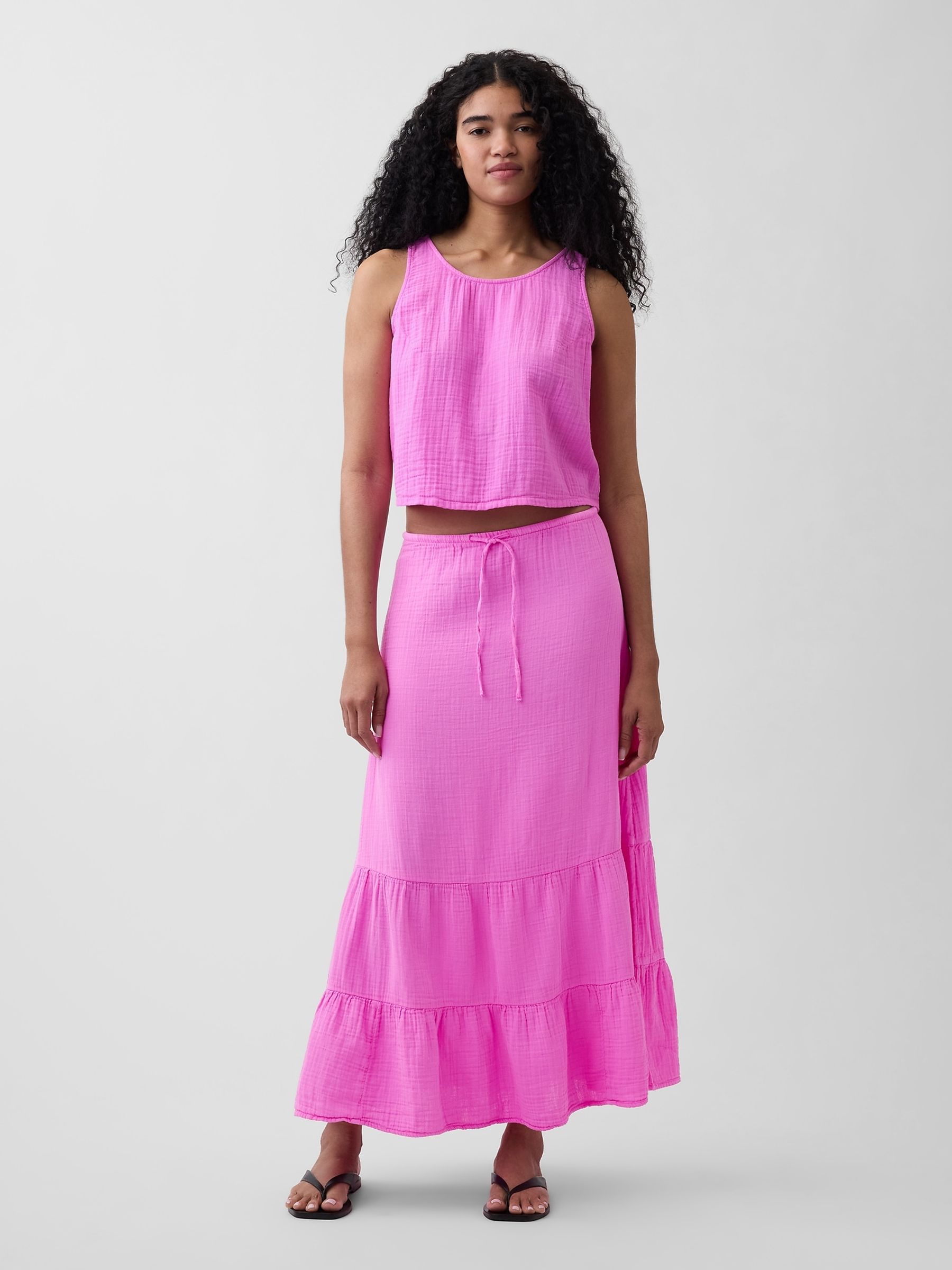 Pink Gauze Racer Shell Vest - Image 3 of 4