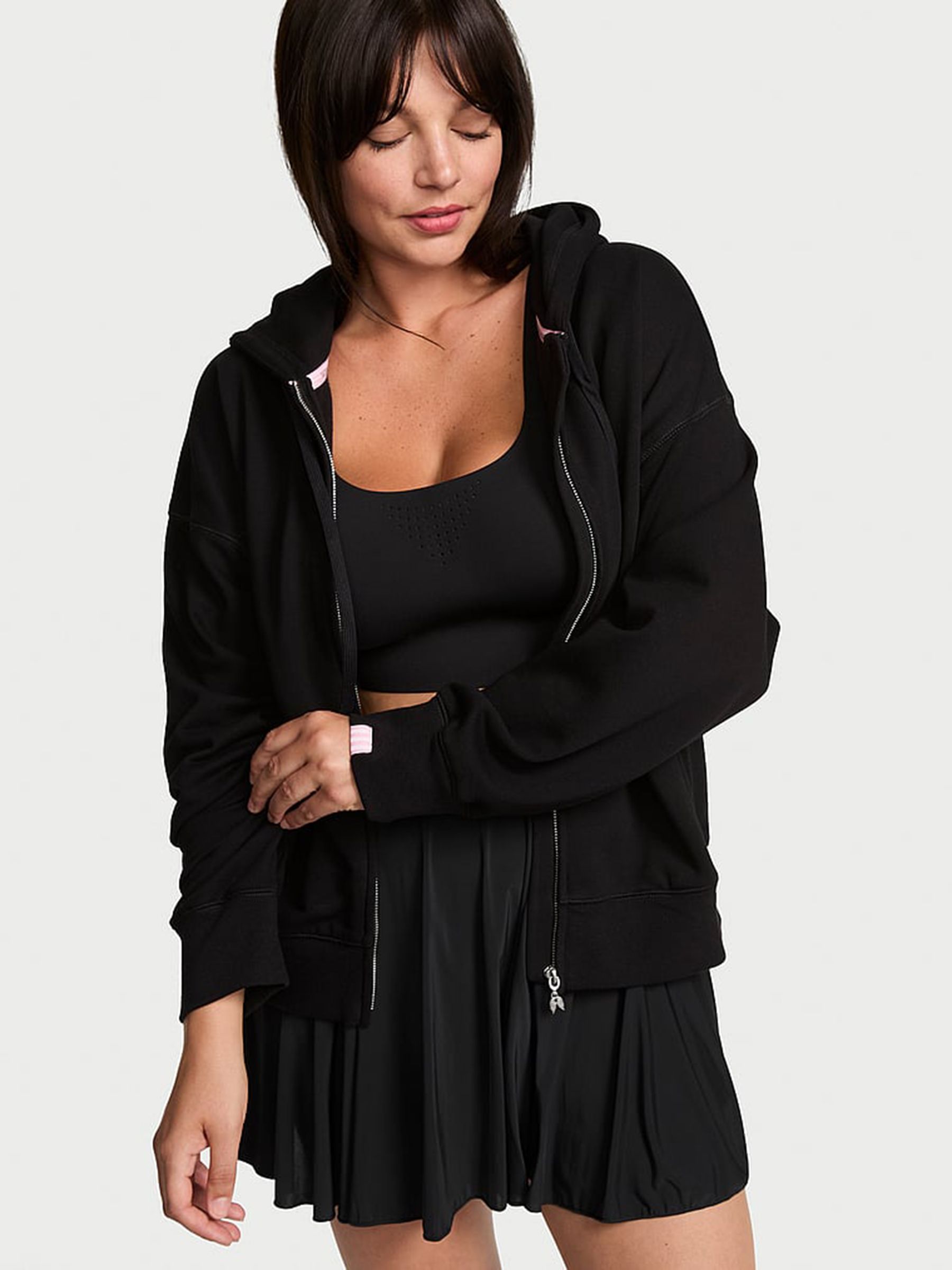 Black Angel Fleece Full Zip Hoodie - Image 2 of 2