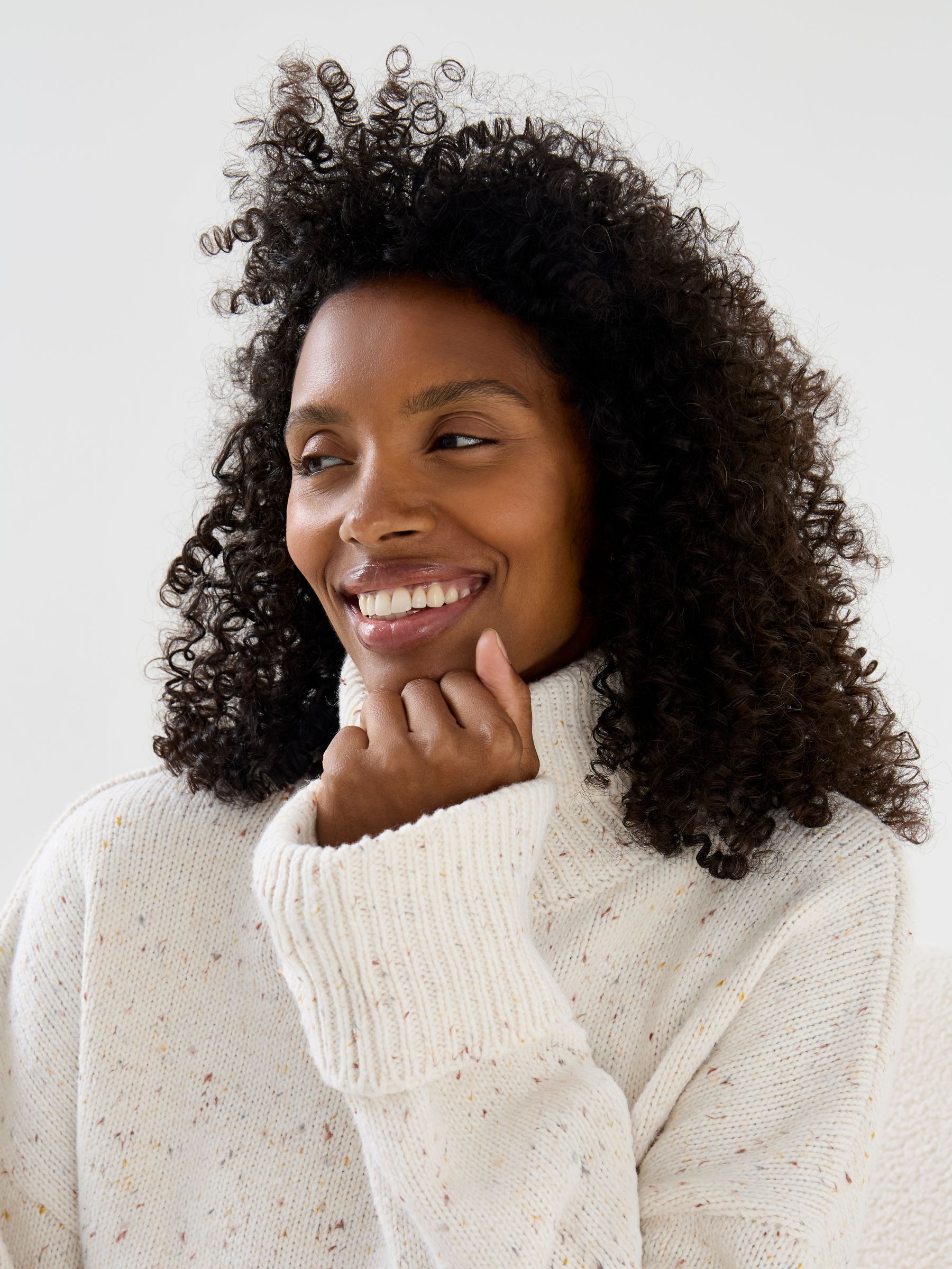 Cream Flecked Roll Neck Maternity & Nursing Jumper - Image 2 of 5