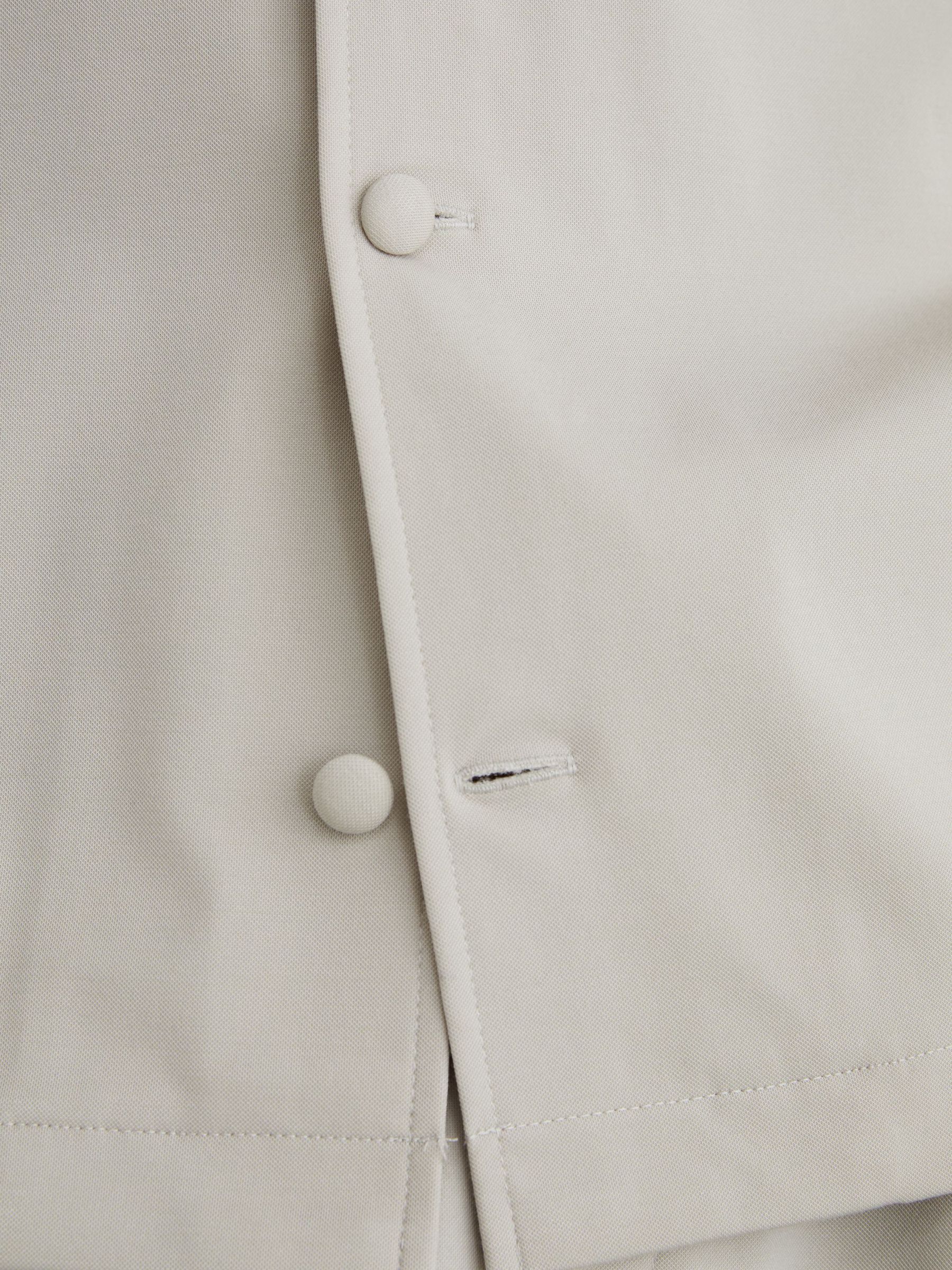 Cuban-Collar Short-Sleeve Shirt in Light Stone - Image 5 of 7
