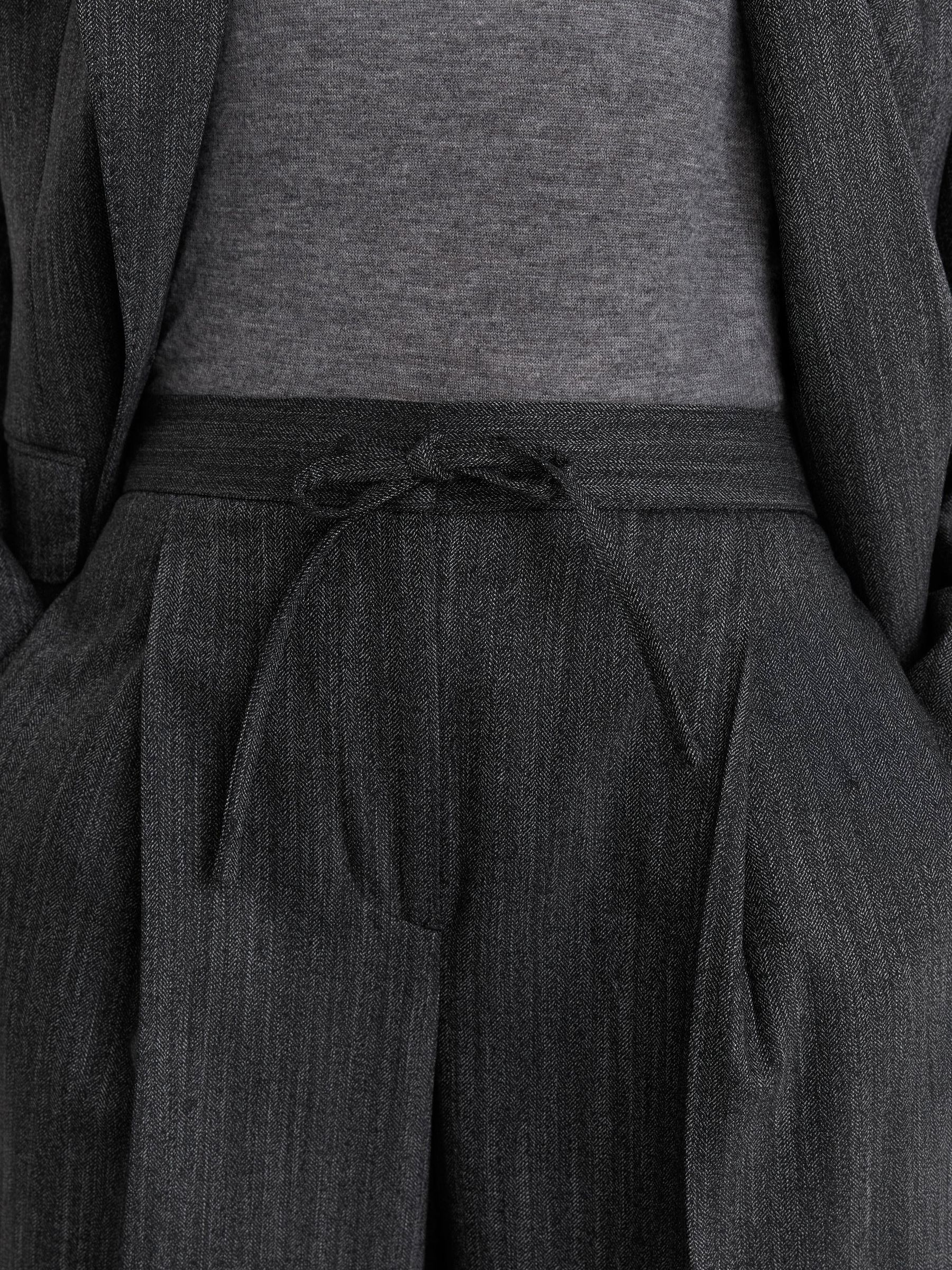 Petite Wool-Blend Wide-Leg Drawstring Trousers in Dark Grey - Image 8 of 11