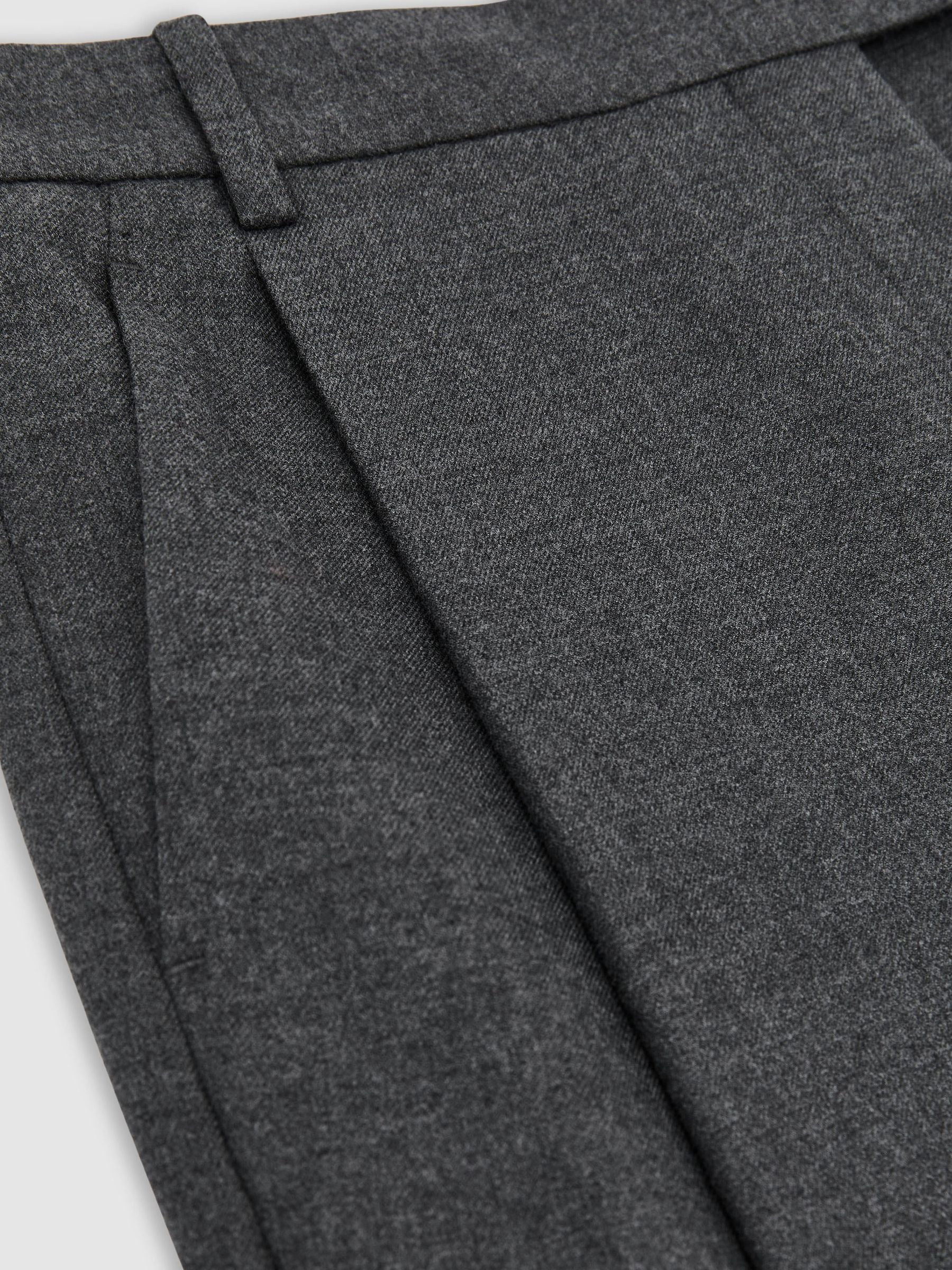 Wool-Blend Pleated Barrel-Leg Trousers in Grey - Image 10 of 10