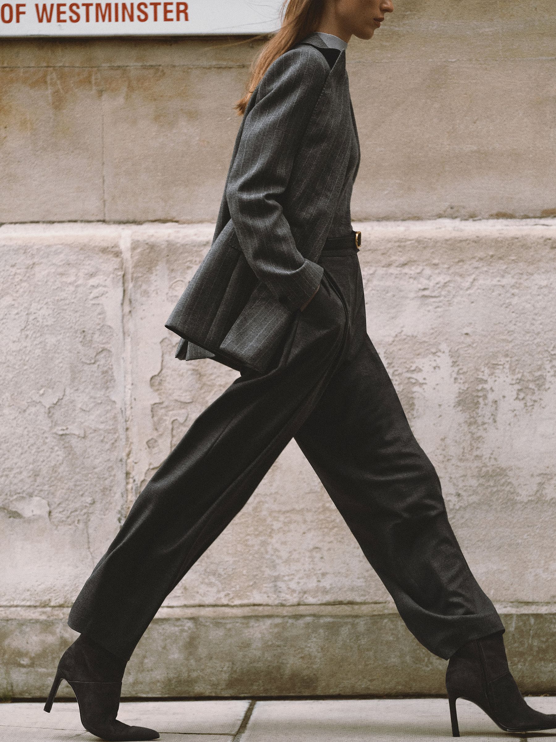 Wool-Blend Pleated Barrel-Leg Trousers in Grey - Image 4 of 10