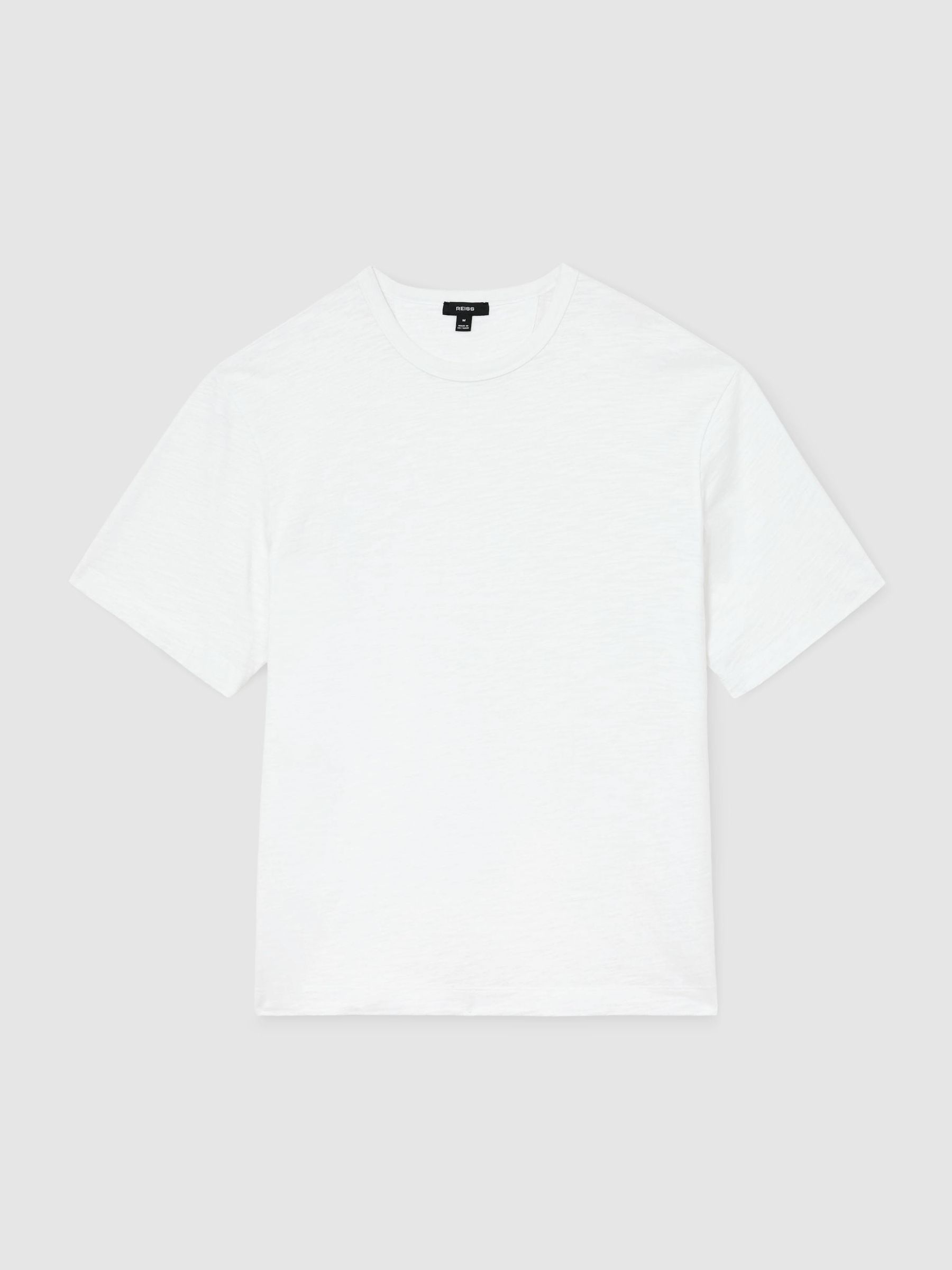 Cotton Slub Relaxed-Fit T-Shirt in White - Image 2 of 6