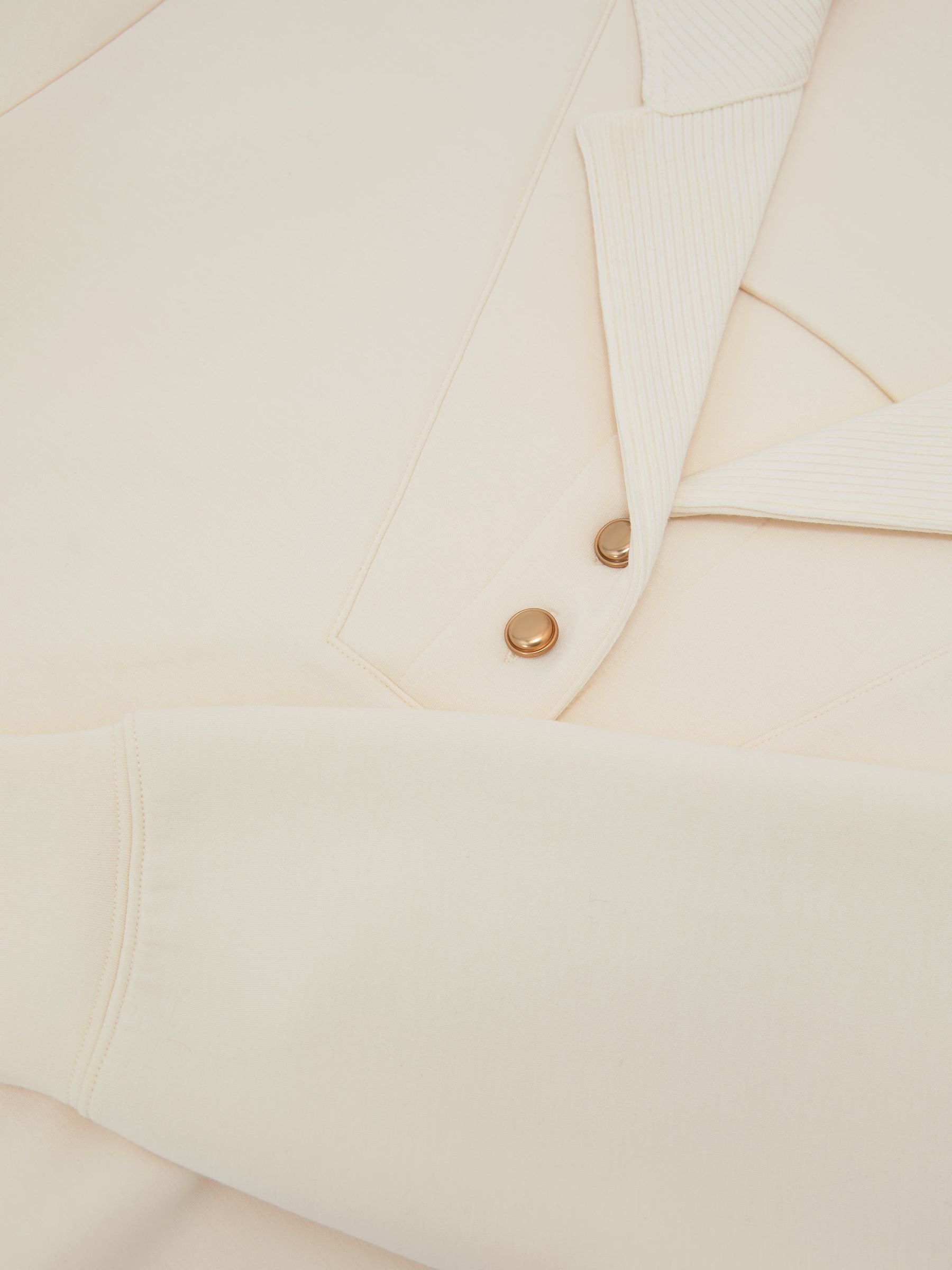 Premium Interlock Collar Sweatshirt in Ivory - Image 6 of 6