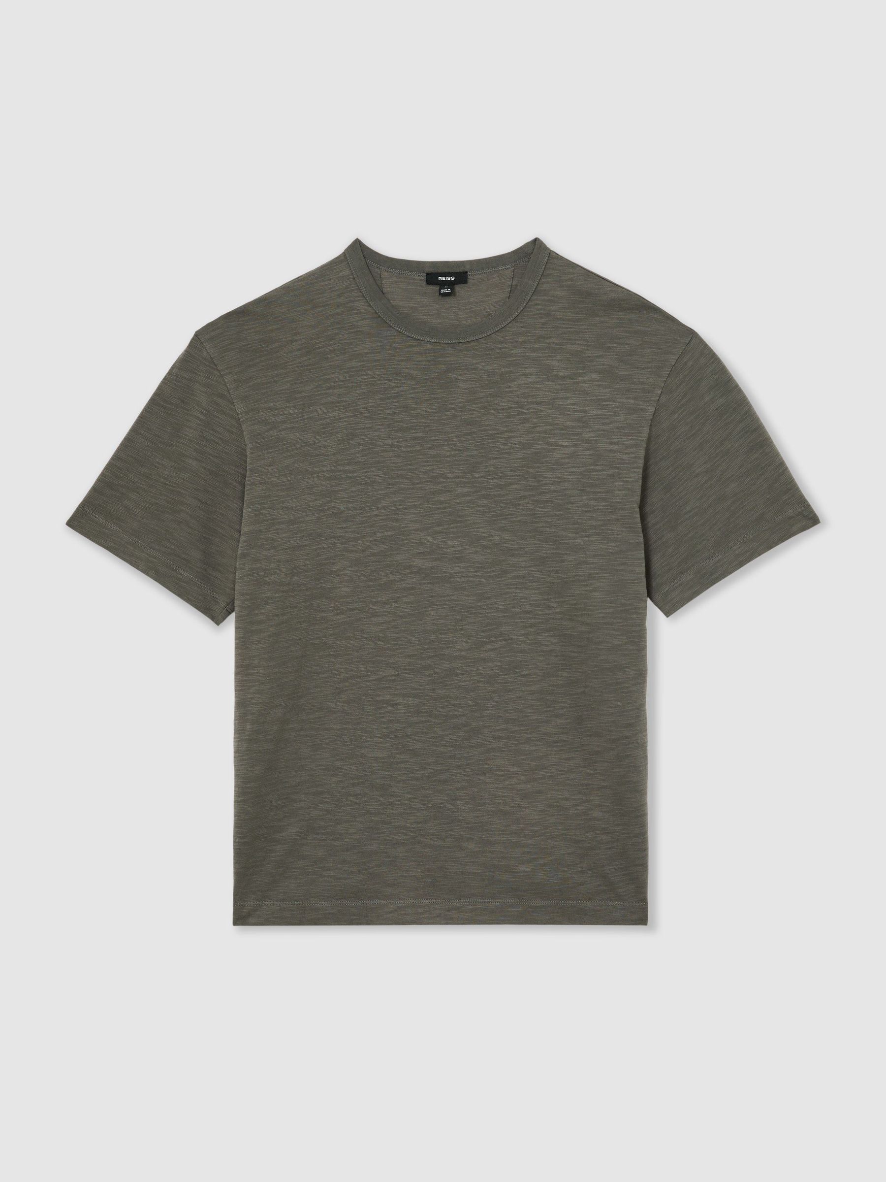 Cotton Slub Relaxed-Fit T-Shirt in Khaki Green - Image 2 of 6
