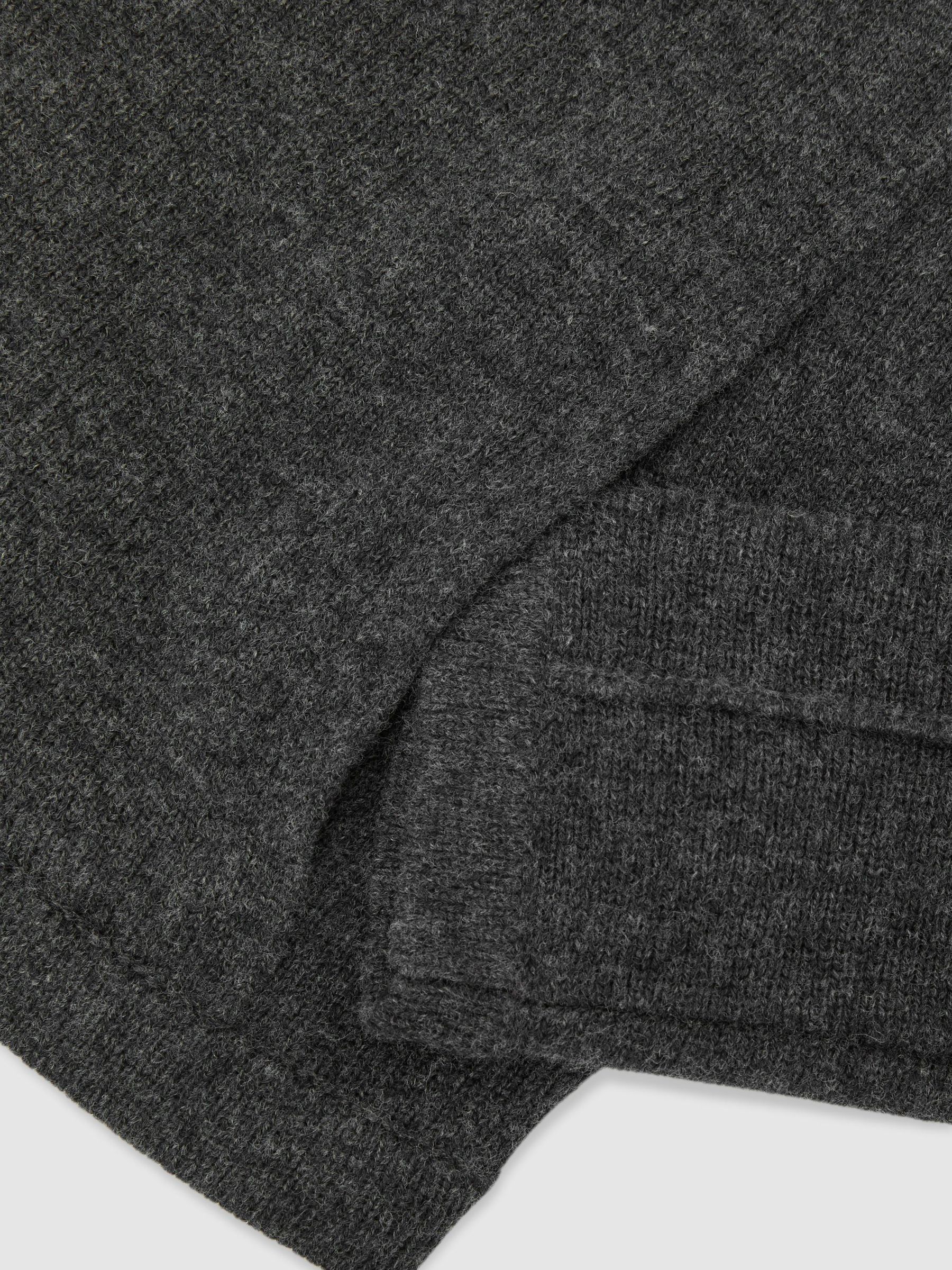 Wool-Blend Zip-Through Hoodie with Cashmere in Charcoal Grey - Image 7 of 7