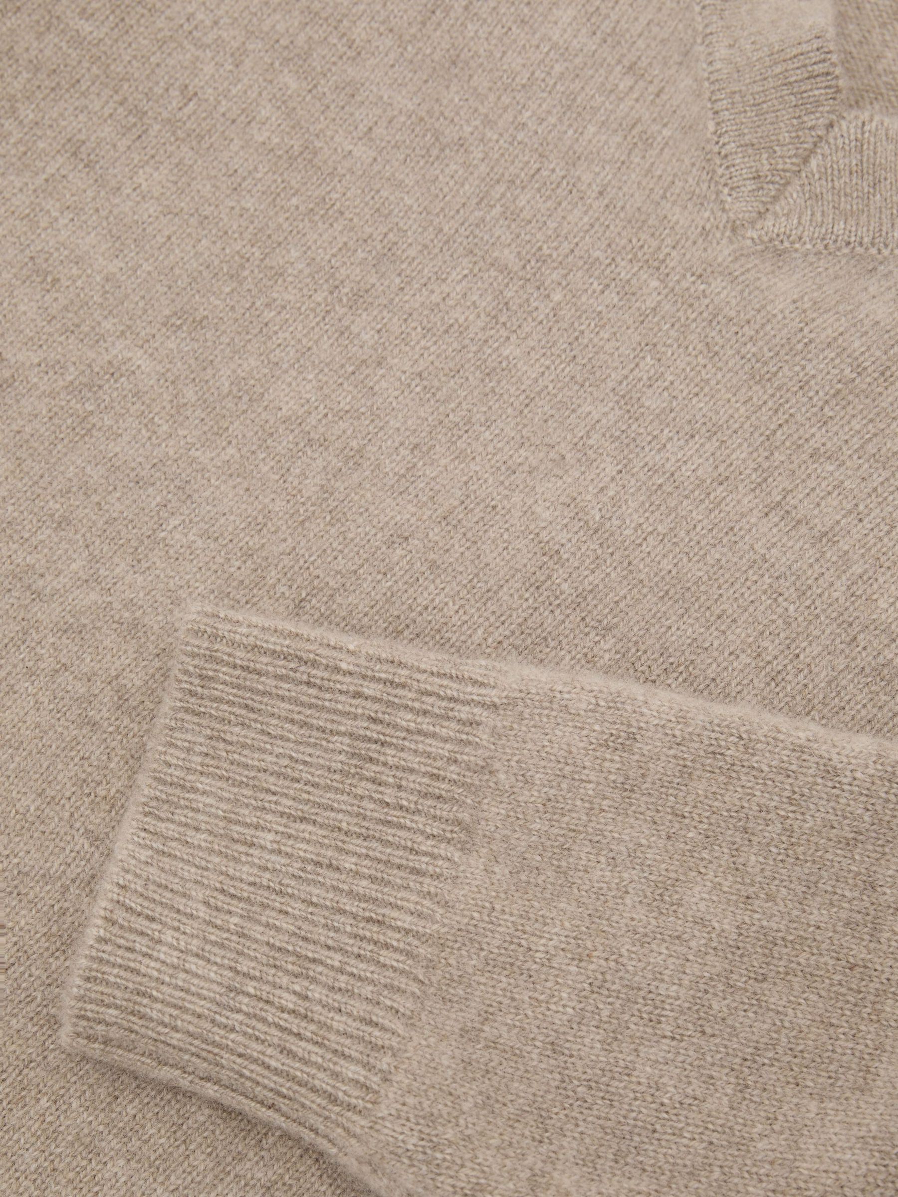 100% Cashmere V-Neck Jumper in Neutral - Image 7 of 7