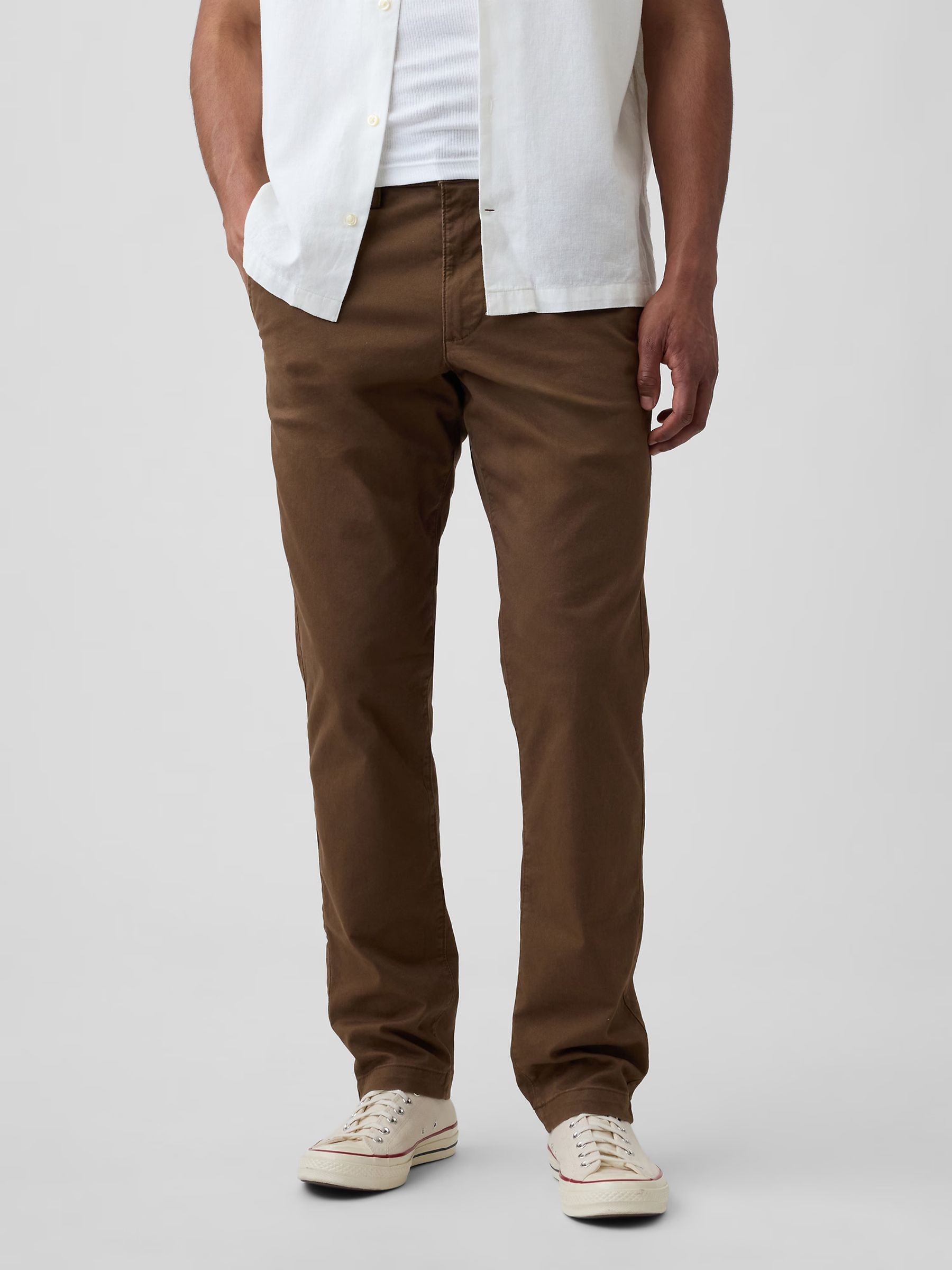 Chocolate Brown Essential Slim Chinos - Image 3 of 6