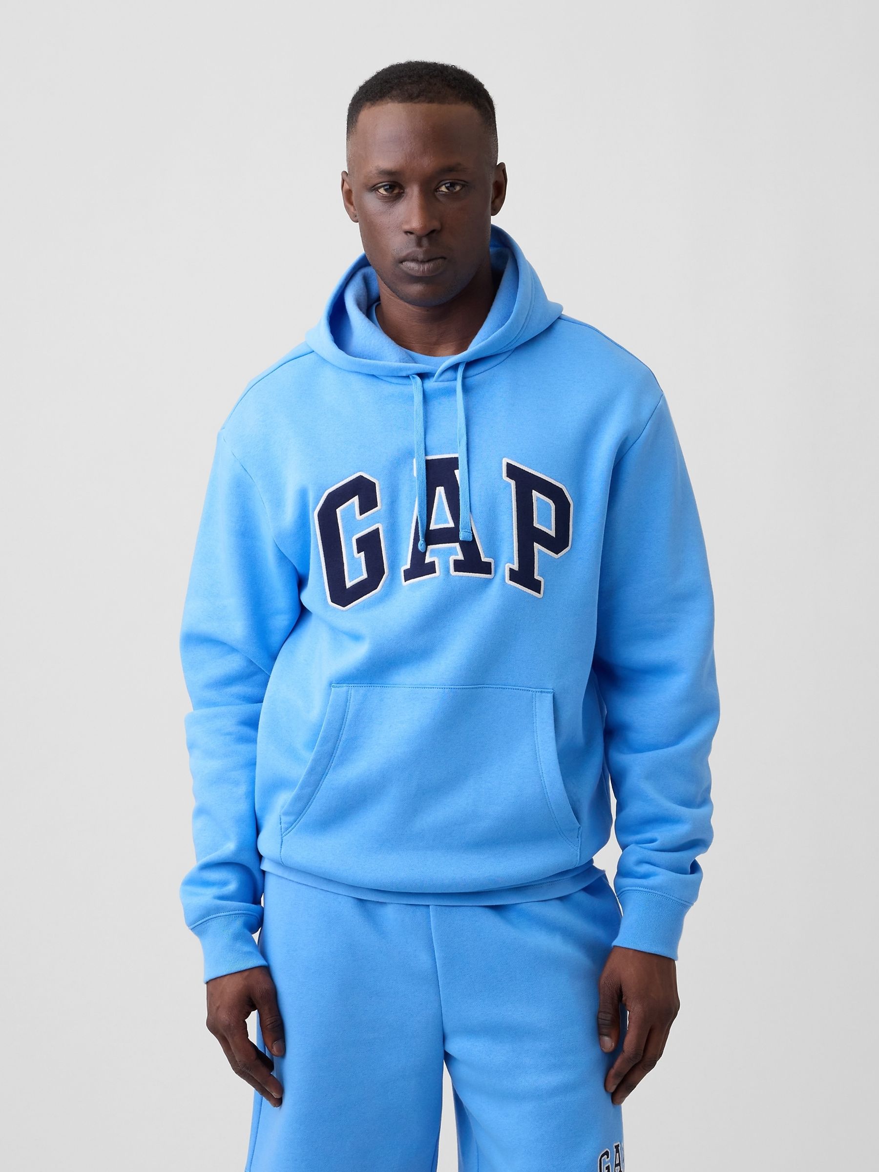 Sky Blue Relaxed Logo Hoodie - Image 1 of 6 Sky Blue Relaxed Logo Hoodie - Image 1 of 6