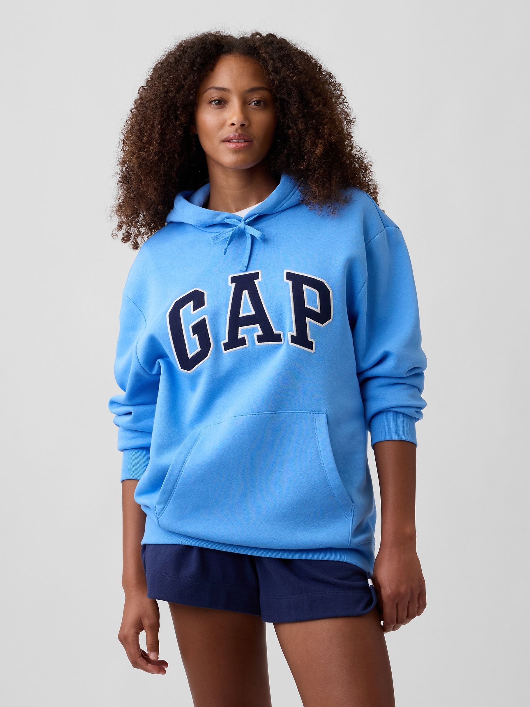 Sky Blue Relaxed Logo Hoodie - Image 3 of 6