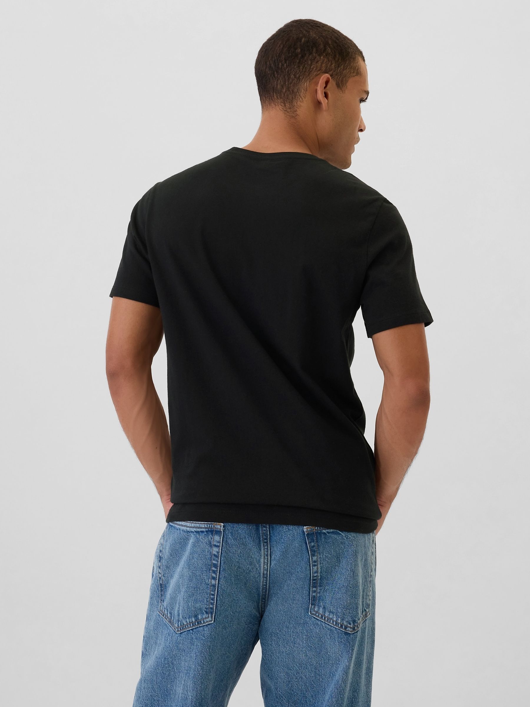 Black Everyday Soft Mini-Logo Short Sleeve T-Shirt - Image 2 of 4 Black Everyday Soft Mini-Logo Short Sleeve T-Shirt - Image 2 of 4