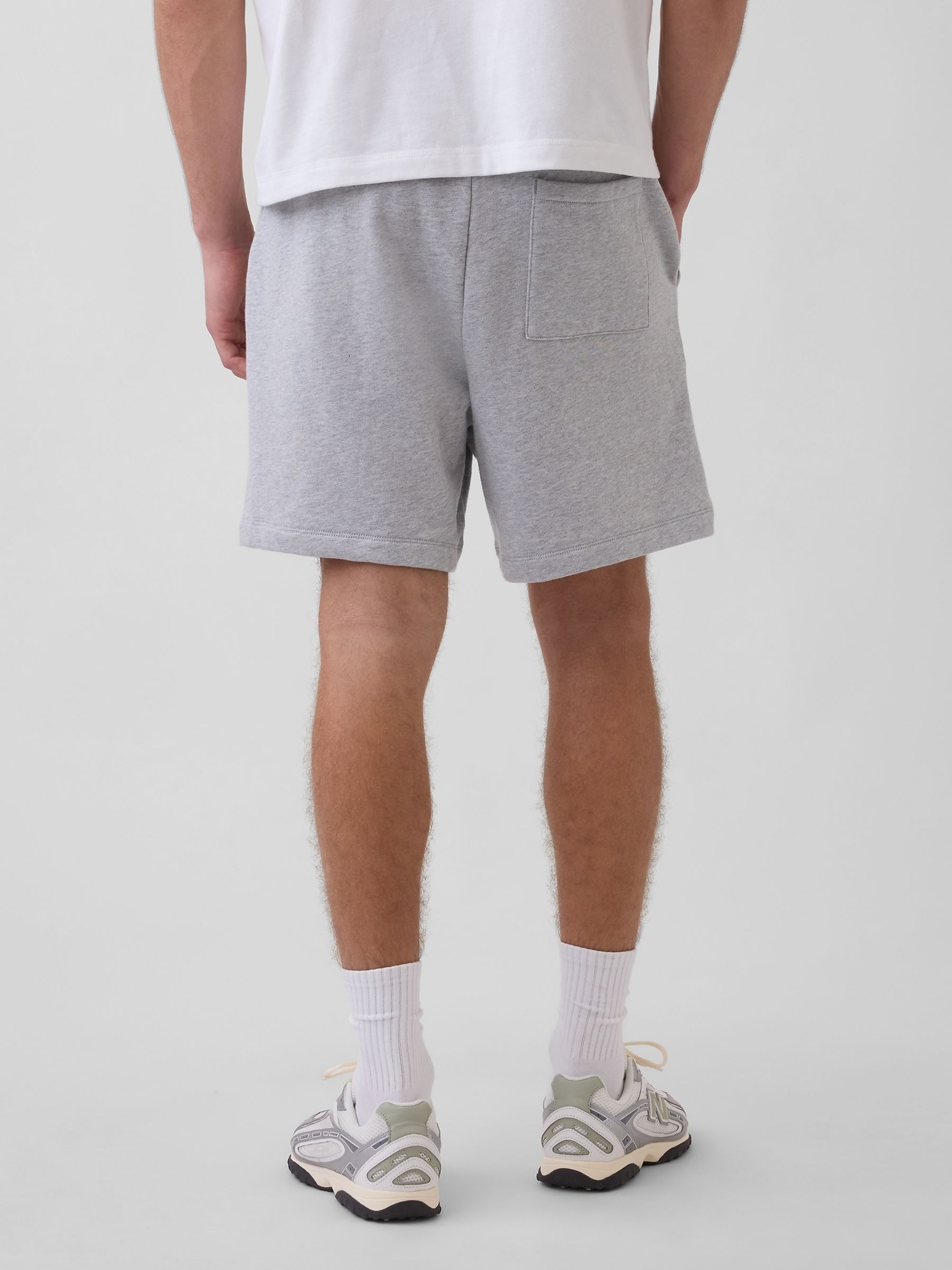 Grey Heavyweight French Terry Sweat Shorts - Image 2 of 6
