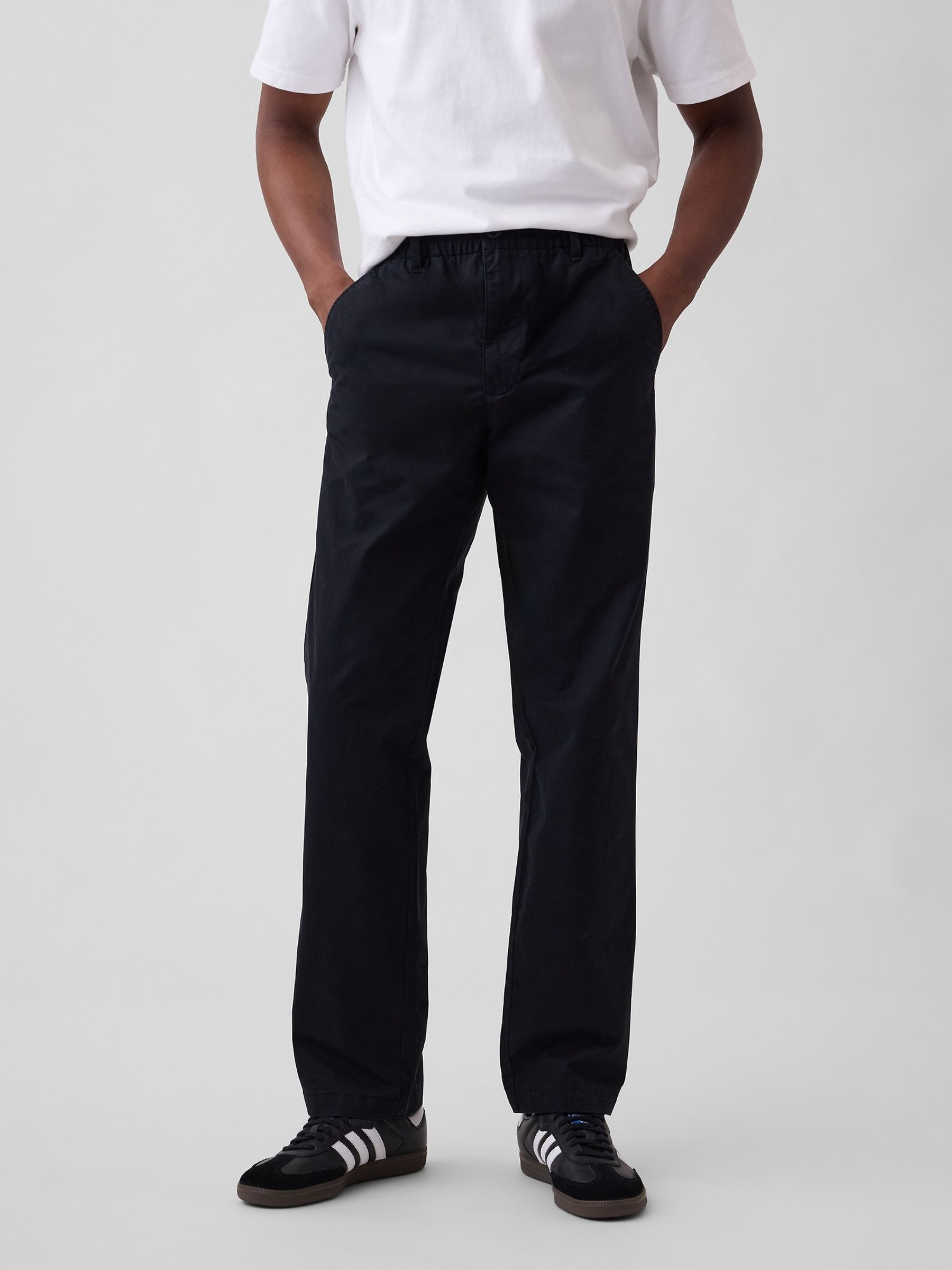 Black Easy Relaxed Chinos - Image 1 of 6 Black Easy Relaxed Chinos - Image 1 of 6
