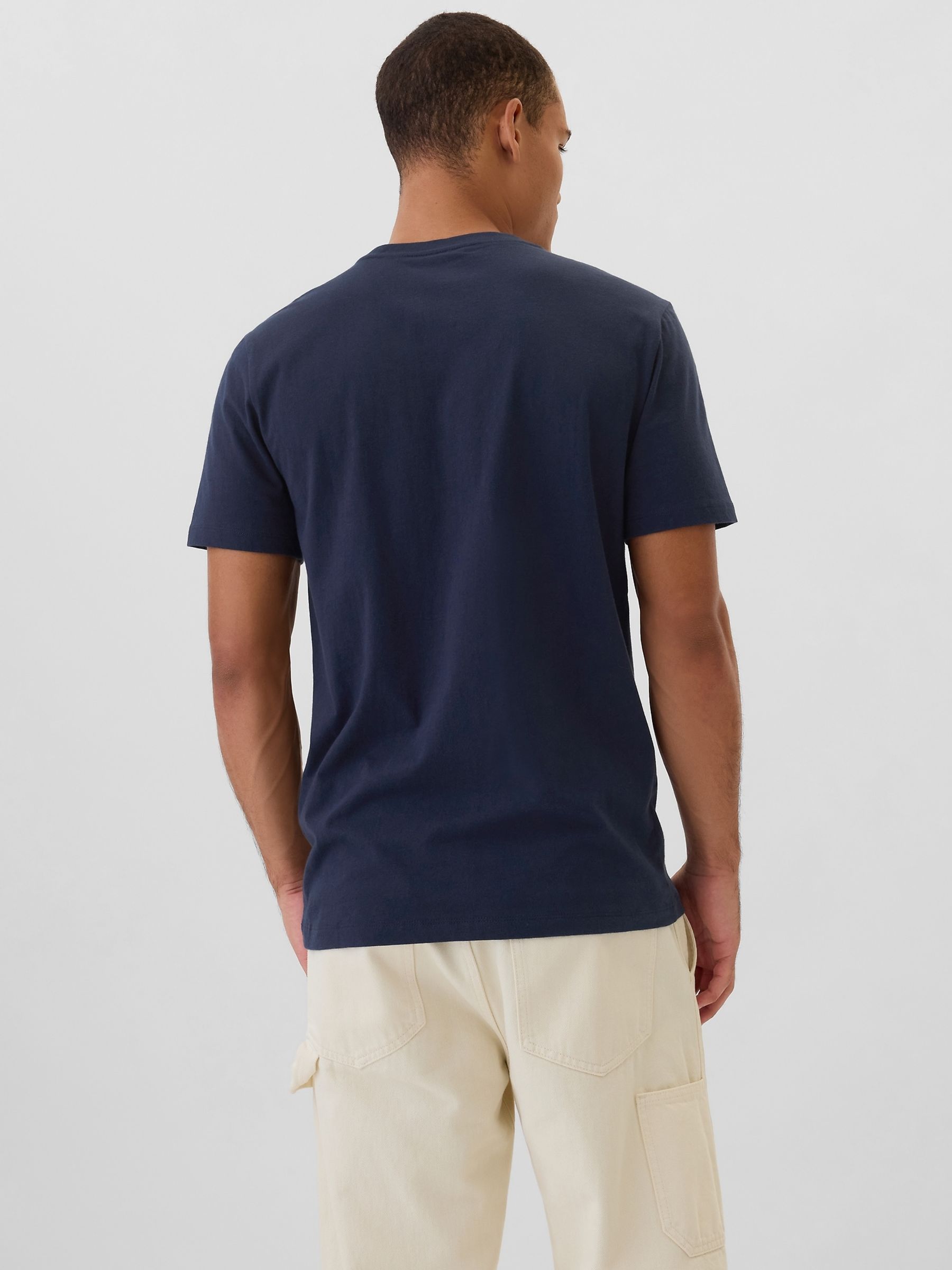 Navy Everyday Soft Mini-Logo Short Sleeve T-Shirt - Image 2 of 4