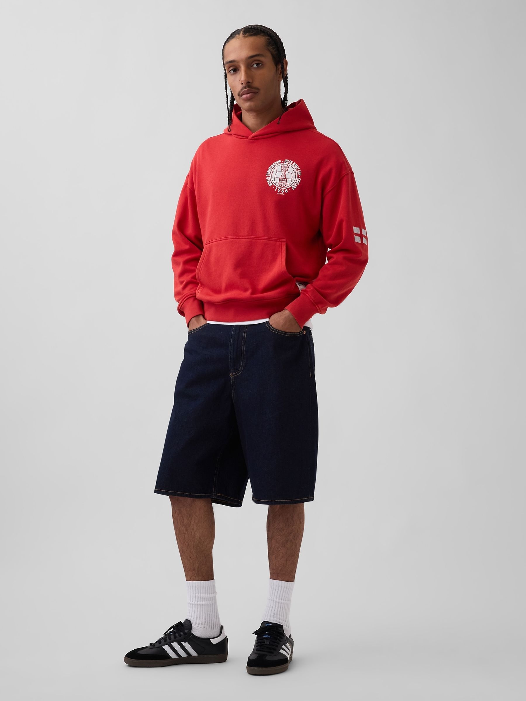Red England FIFA WORLD CUP™ Vintage Soft Oversized Hoodie - Image 3 of 4