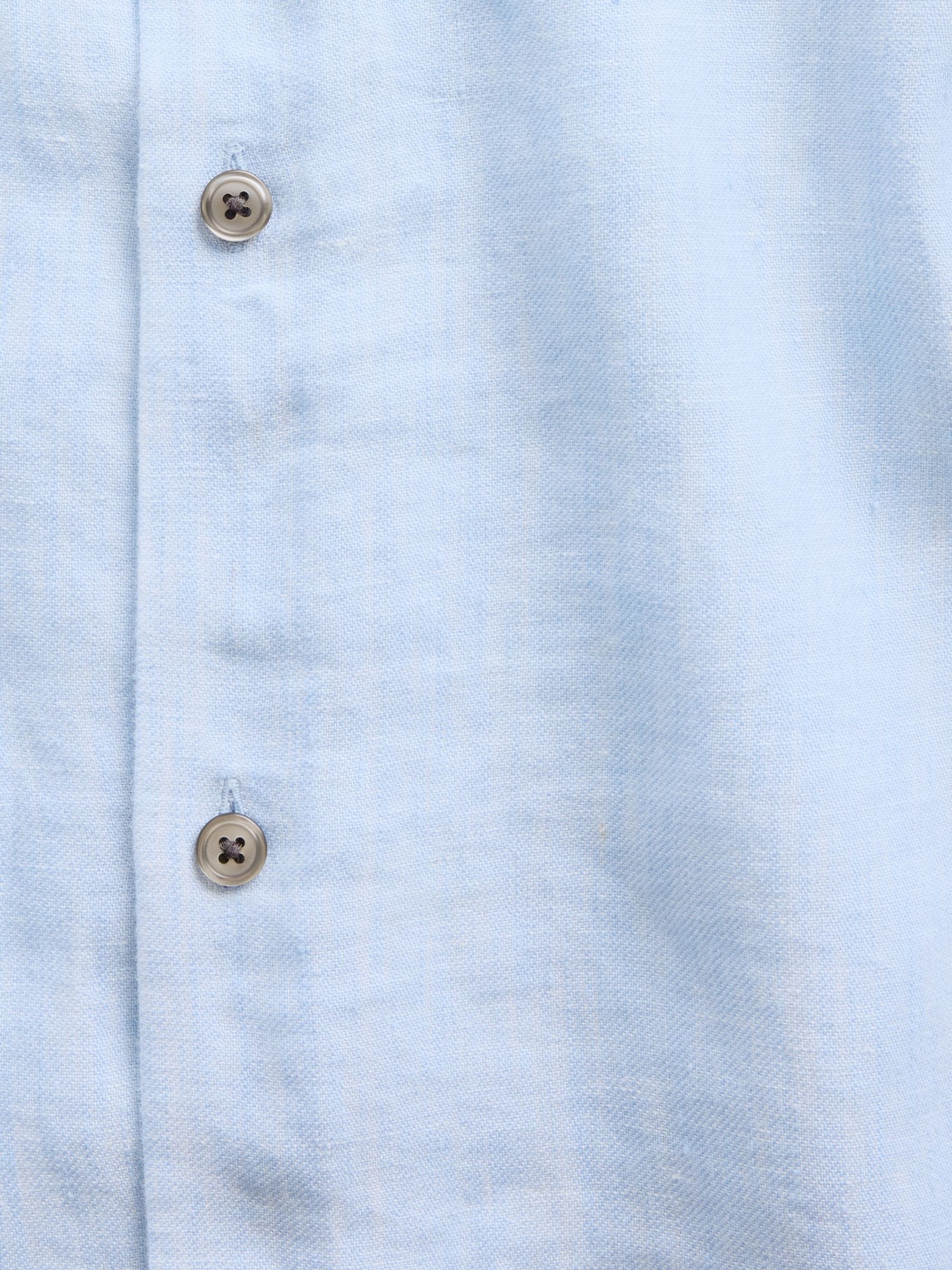 Blue Linen Relaxed Shirt - Image 4 of 4