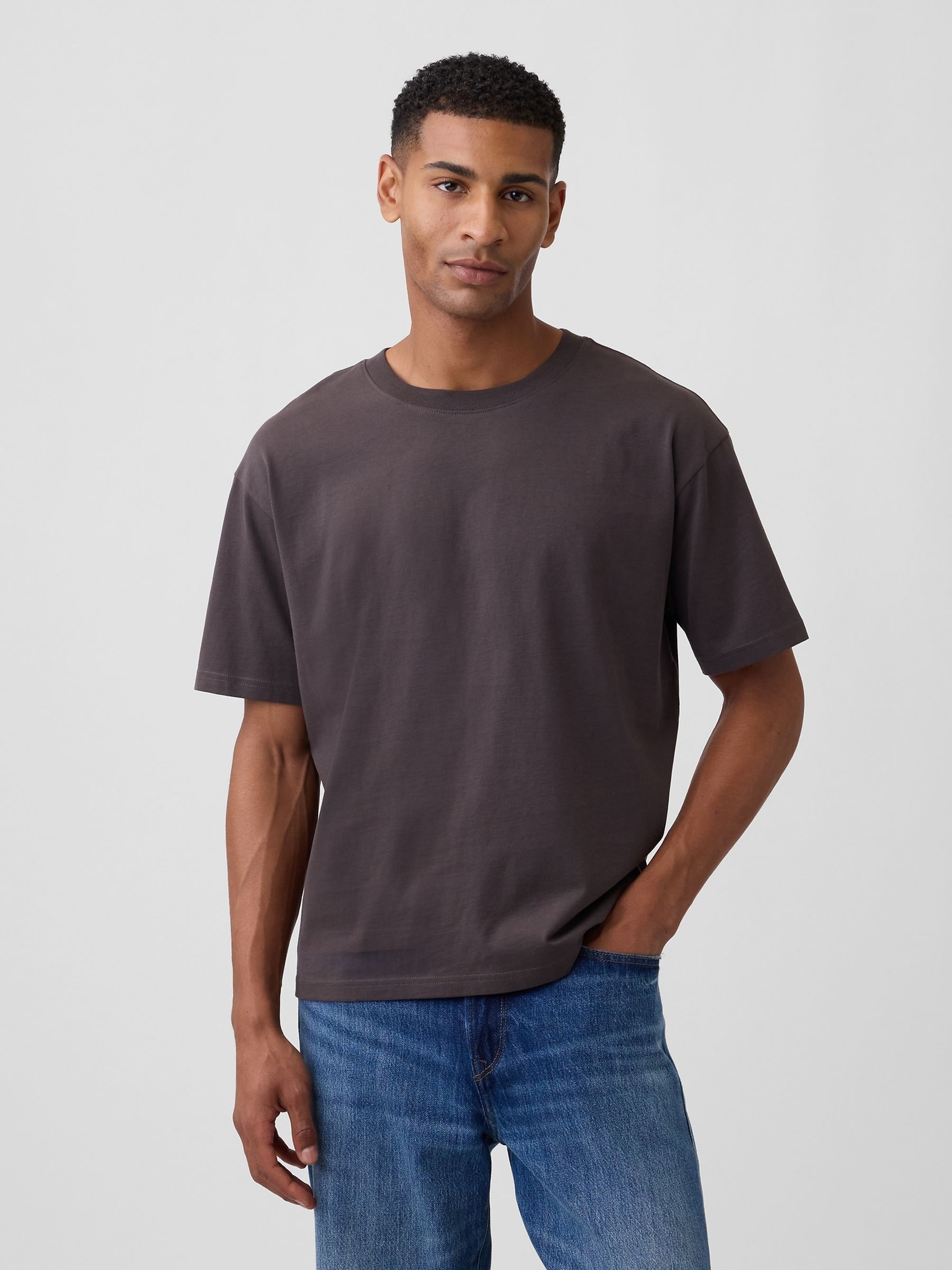 Brown Vintage Soft Boxy T-Shirt - Image 1 of 5