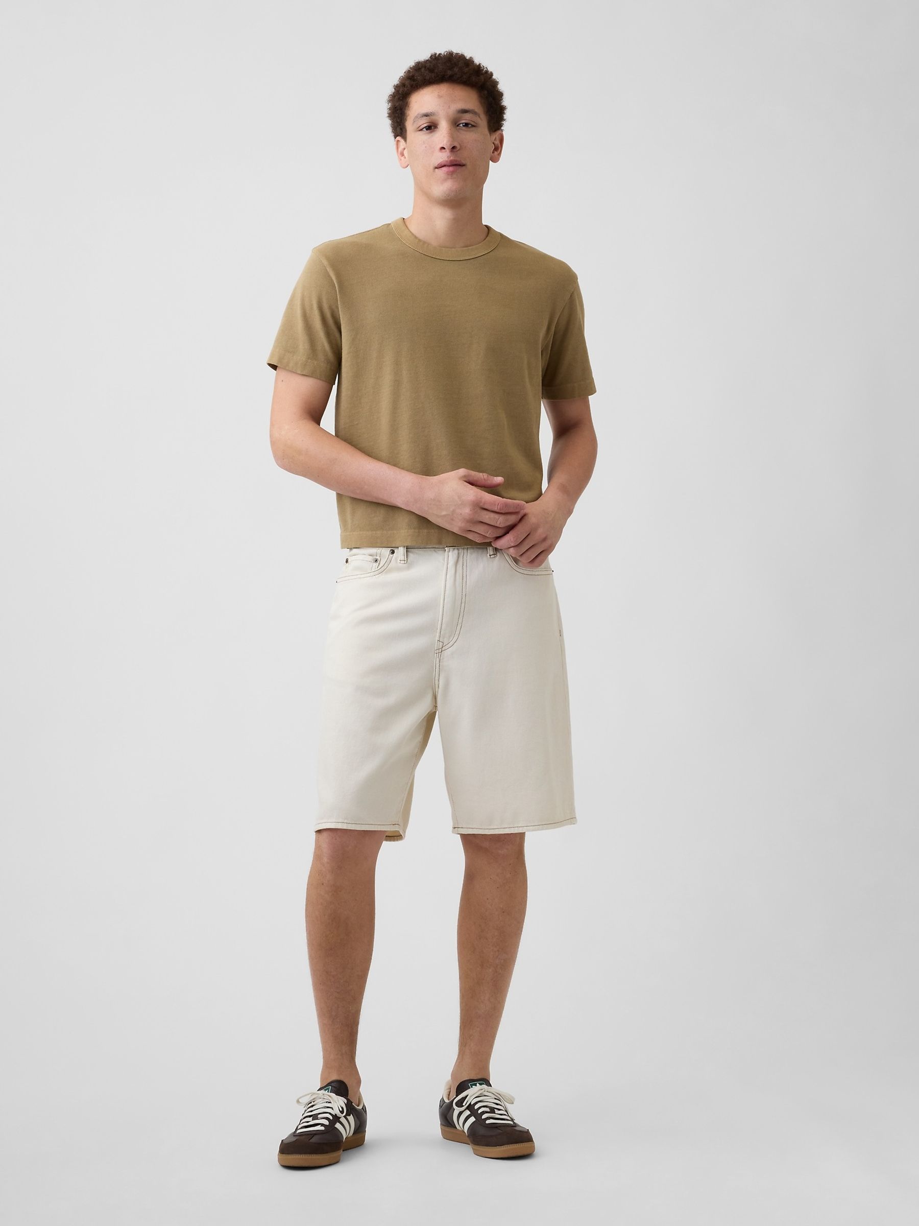 Tan Brown Heavyweight Boxy Short Sleeve T-Shirt - Image 3 of 4