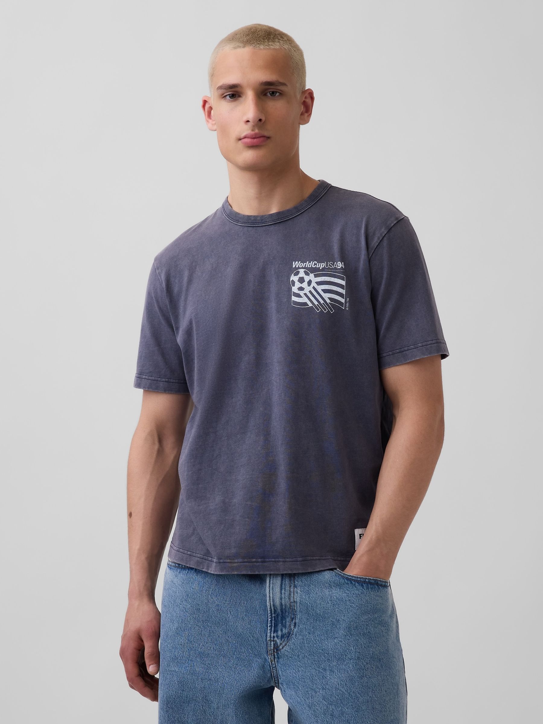Navy USA FIFA WORLD CUP™ Relaxed Graphic Short Sleeve T-Shirt - Image 1 of 5