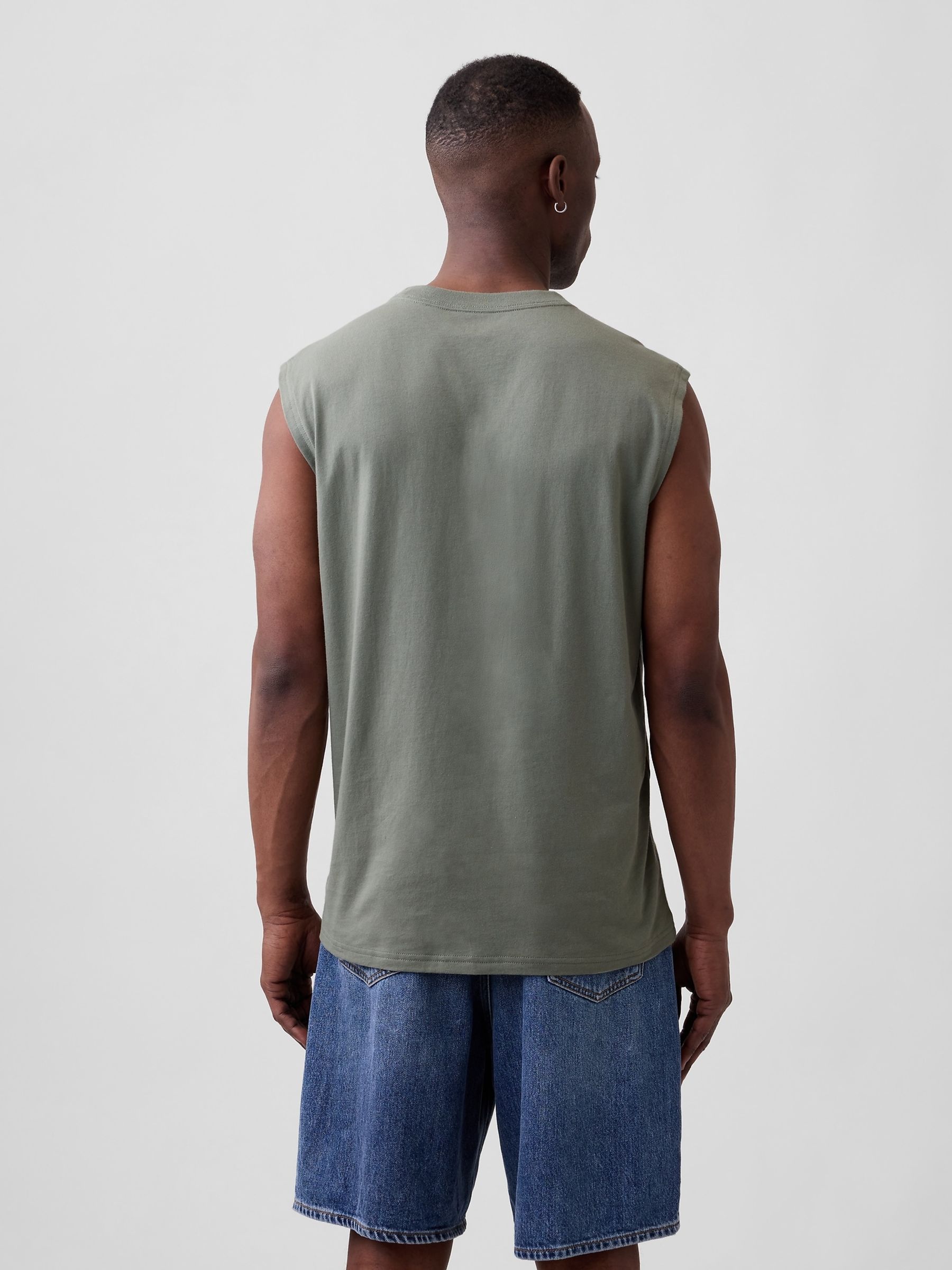 Green Everyday Soft Relaxed Muscle Vest - Image 2 of 5