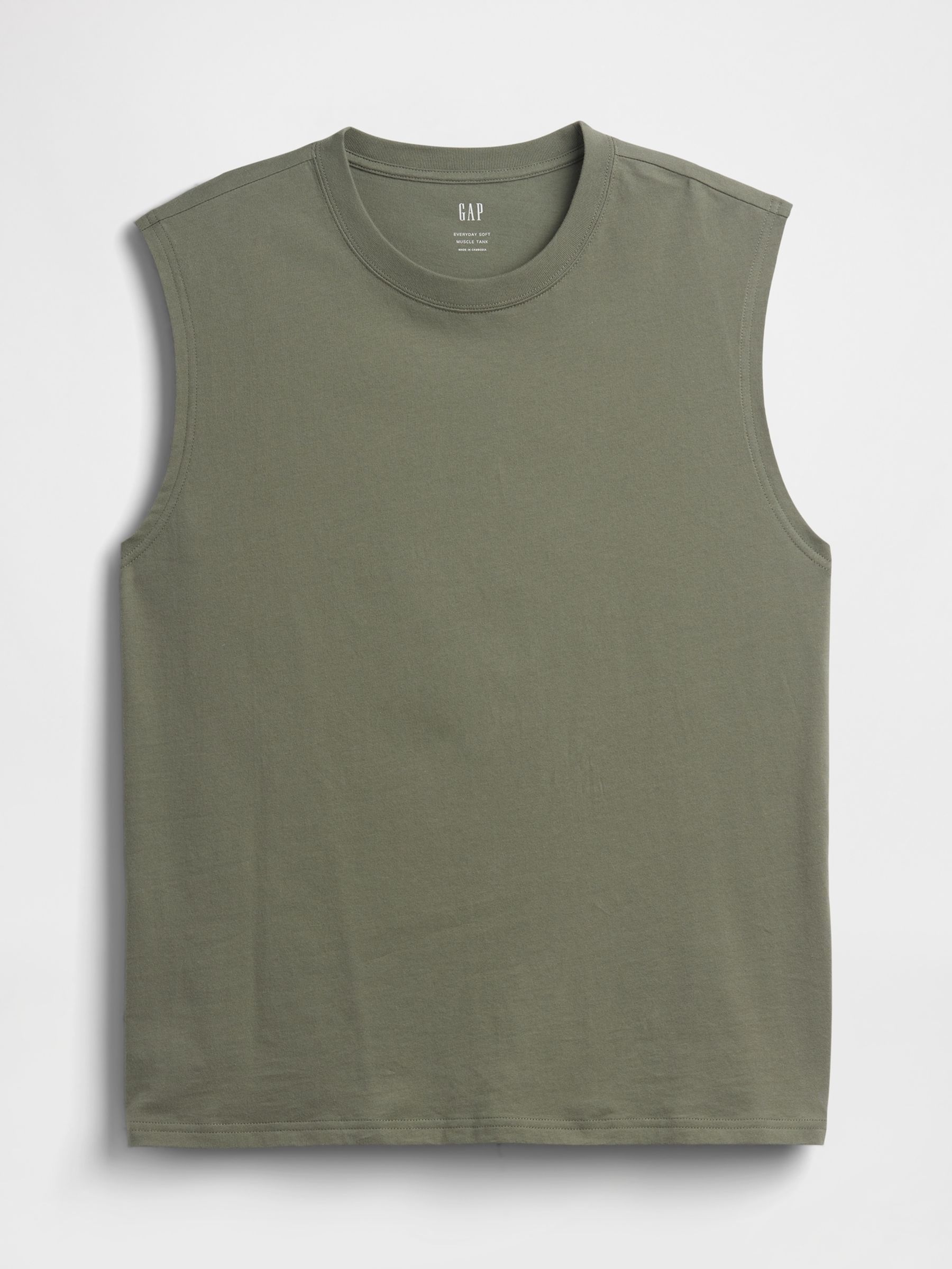 Green Everyday Soft Relaxed Muscle Vest - Image 4 of 5
