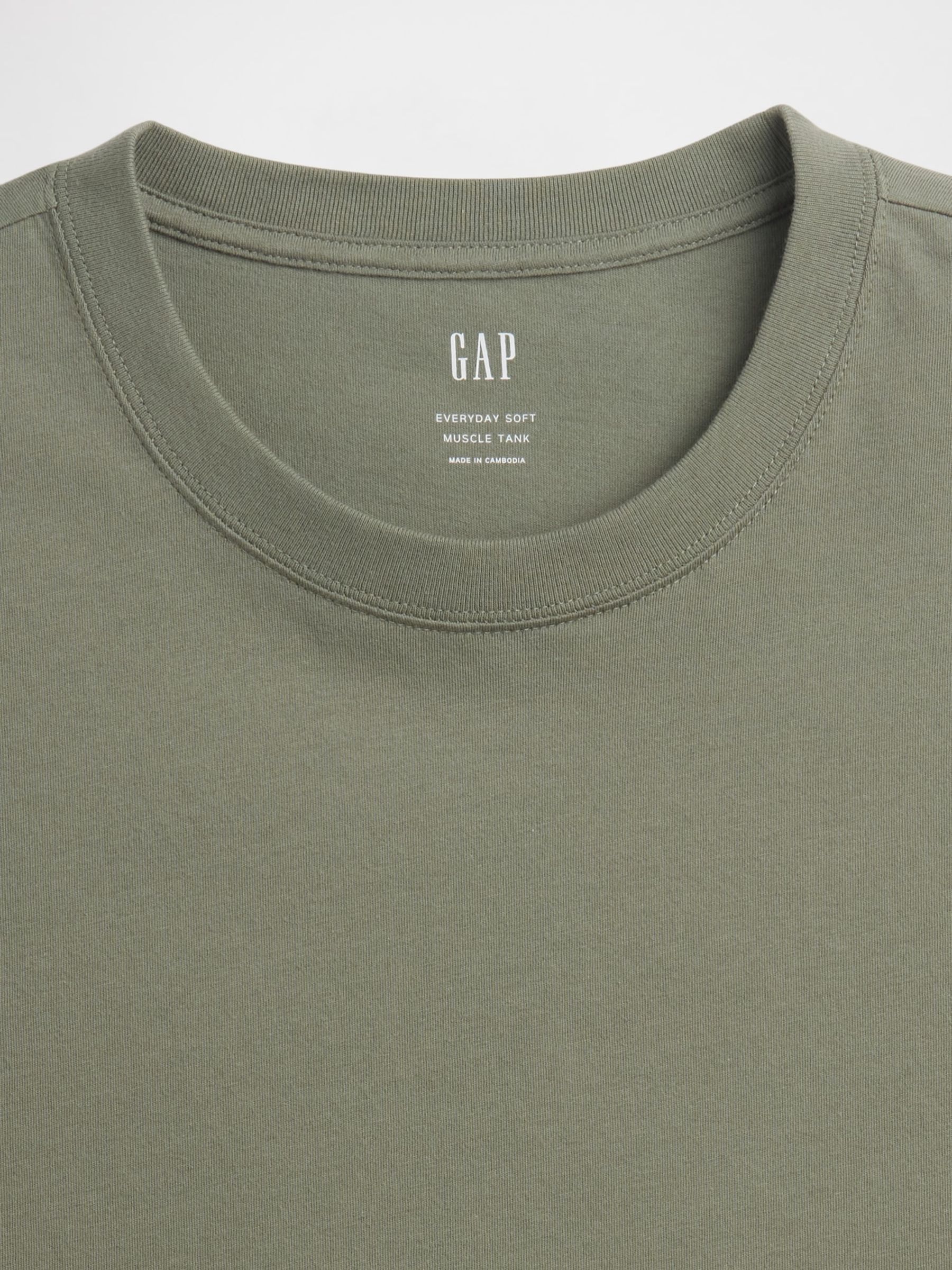 Green Everyday Soft Relaxed Muscle Vest - Image 5 of 5