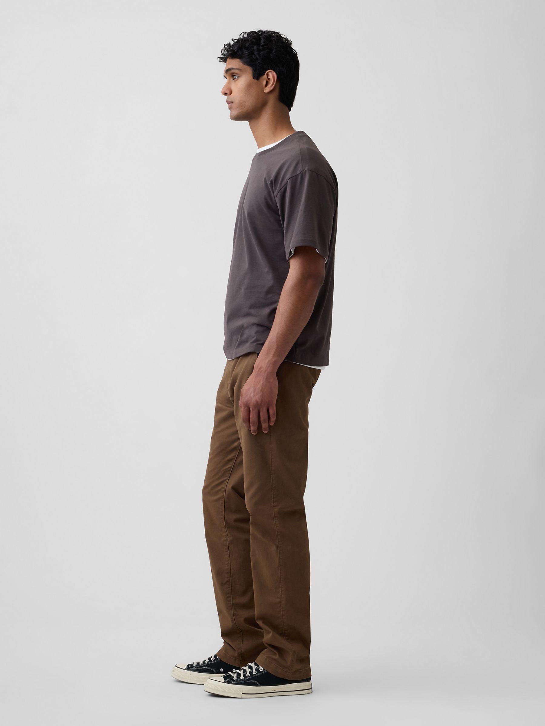 Brown Essential Straight Chinos - Image 3 of 5