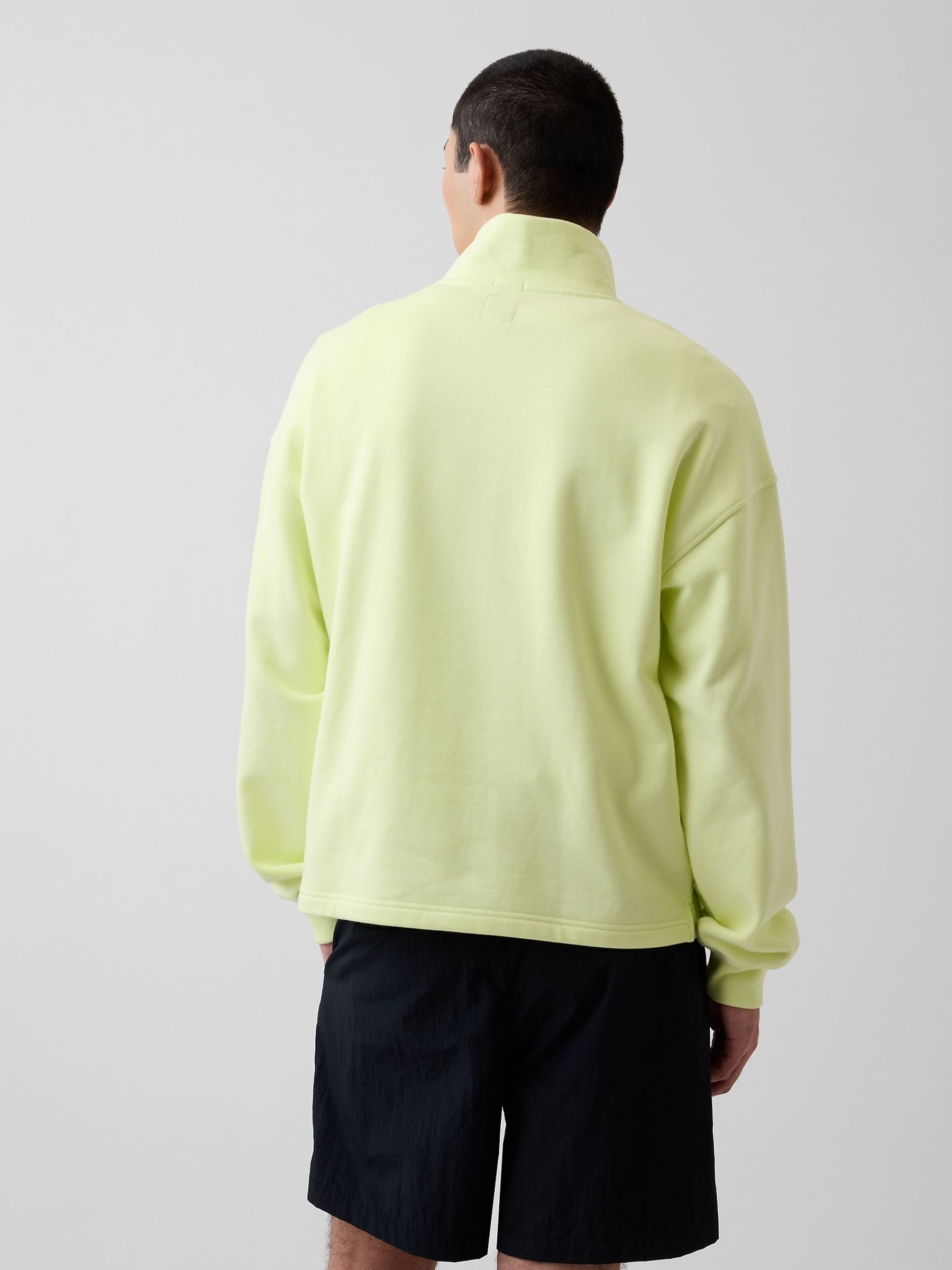 Yellow Heavyweight Oversized Logo Quarter-Zip Sweatshirt - Image 2 of 4