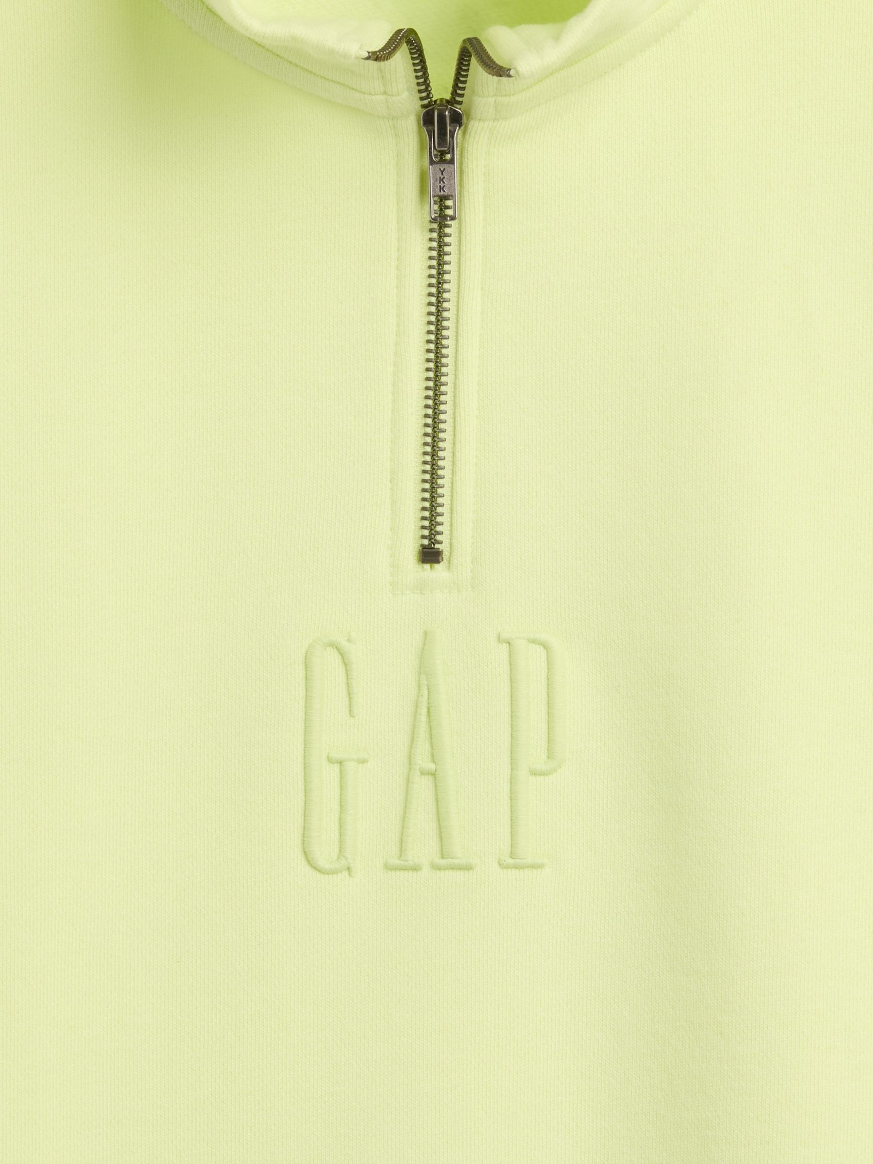 Yellow Heavyweight Oversized Logo Quarter-Zip Sweatshirt - Image 4 of 4