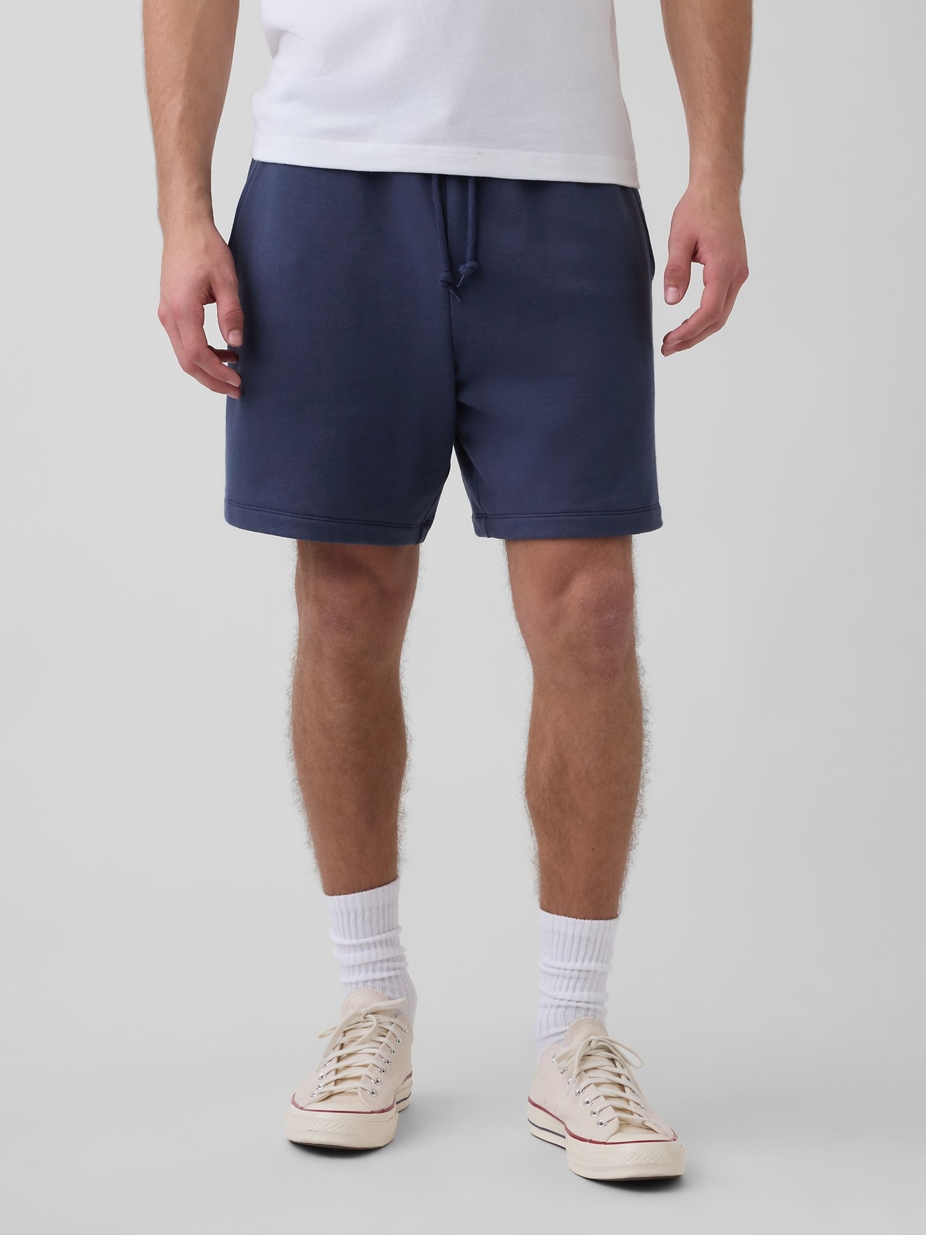 Blue Heavyweight French Terry Sweat Shorts - Image 1 of 5 Blue Heavyweight French Terry Sweat Shorts - Image 1 of 5