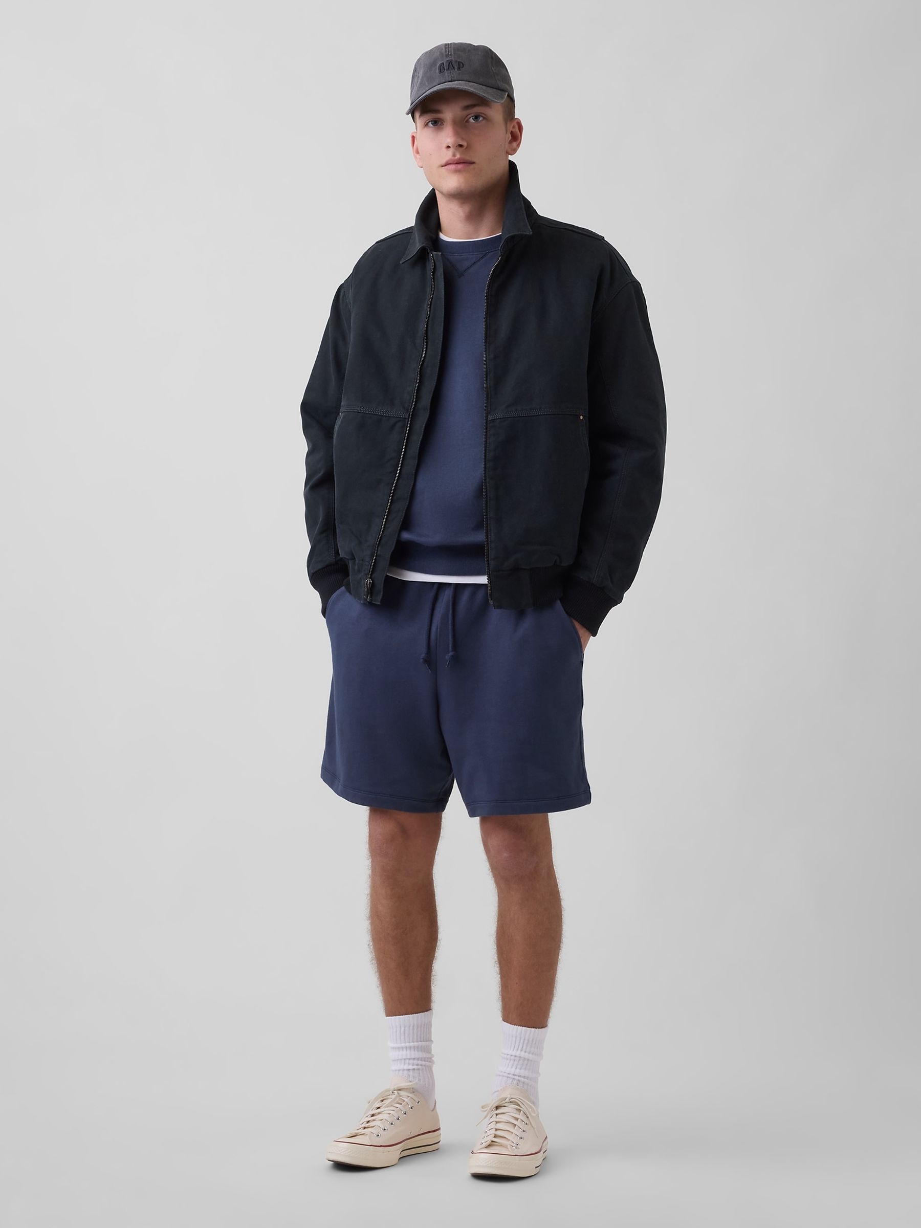 Blue Heavyweight French Terry Sweat Shorts - Image 4 of 5