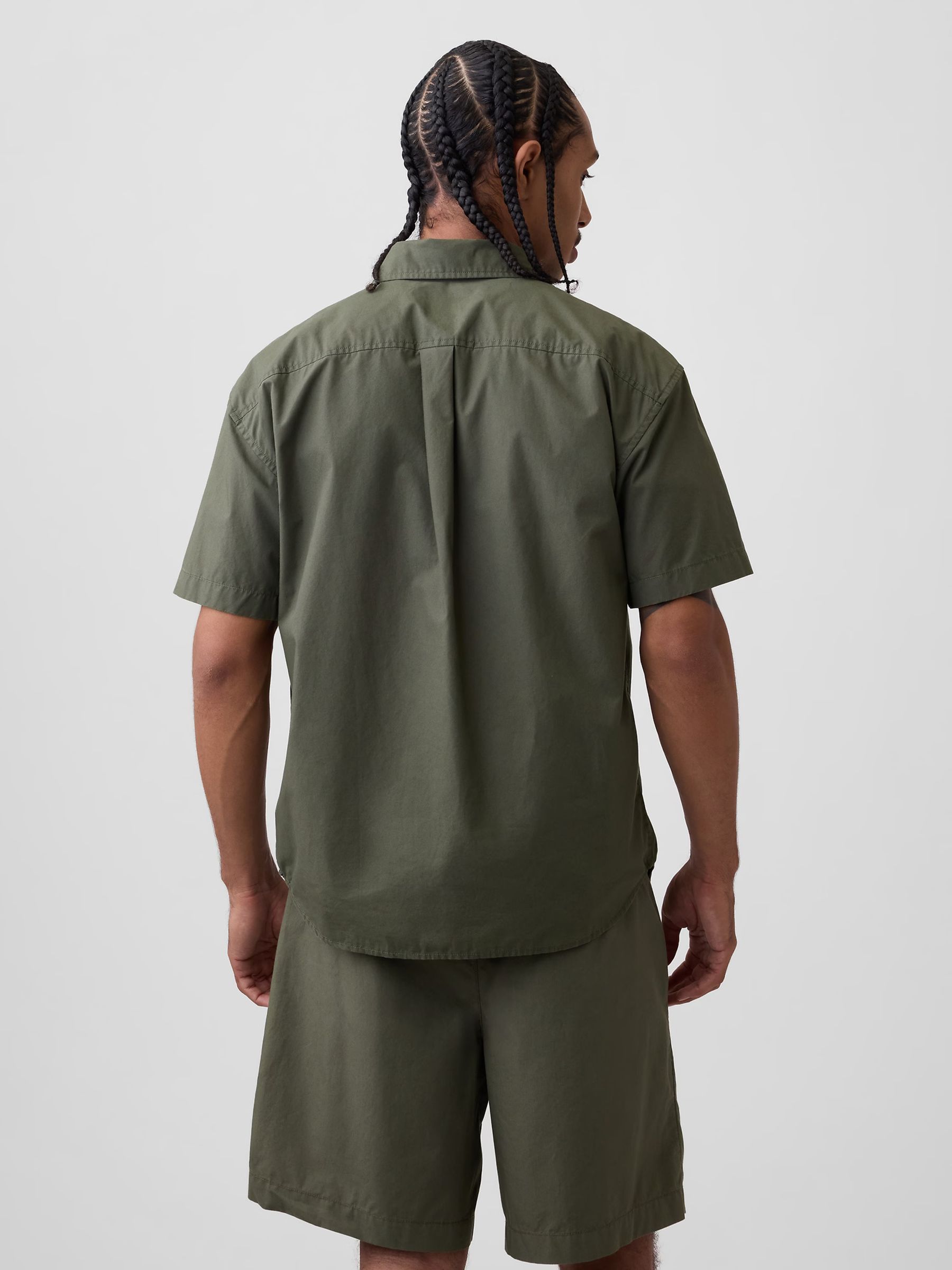 Green Poplin Relaxed Shirt - Image 3 of 5