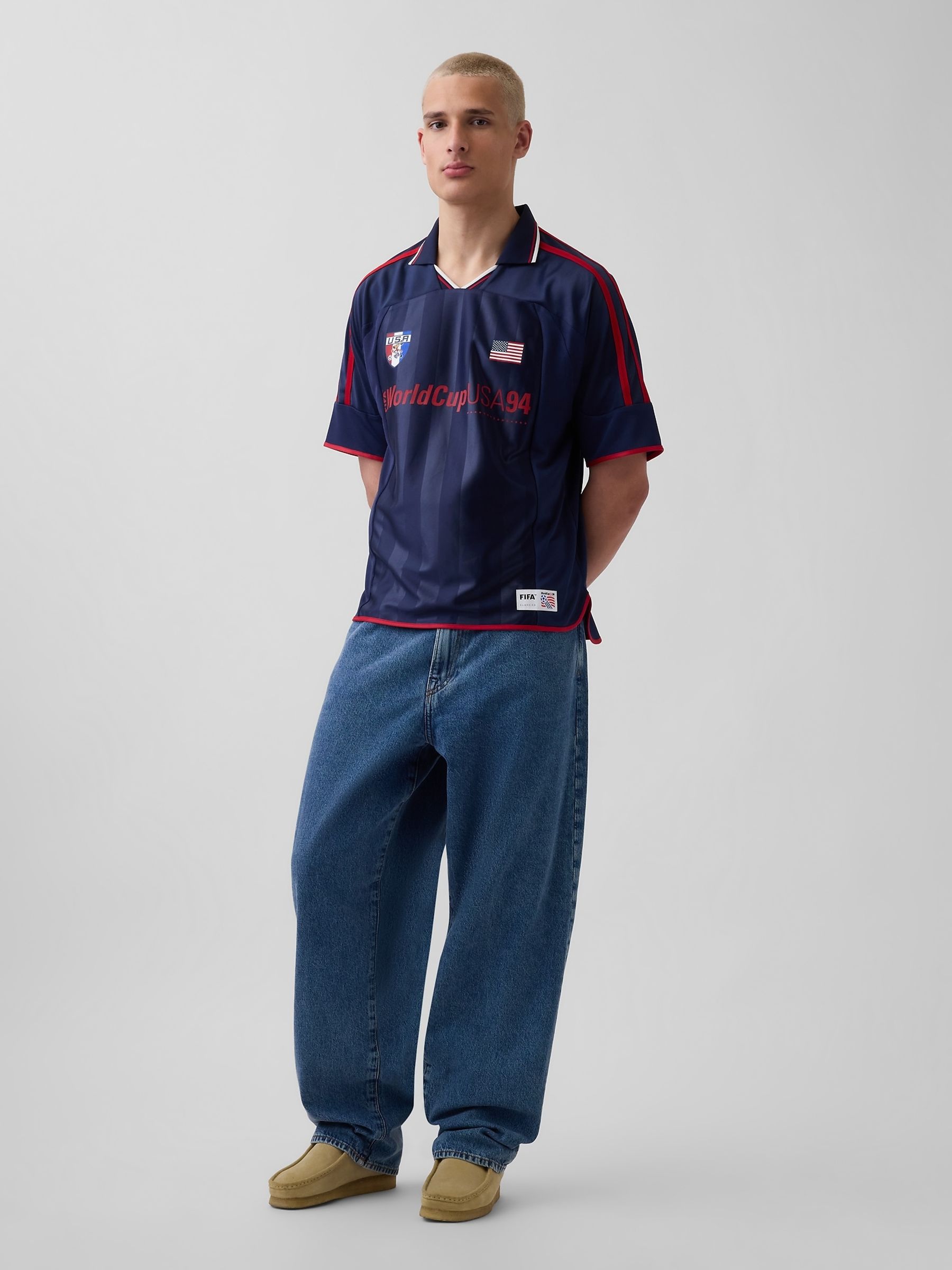 Navy USA FIFA WORLD CUP™ Oversized Football Jersey T-Shirt - Image 3 of 5