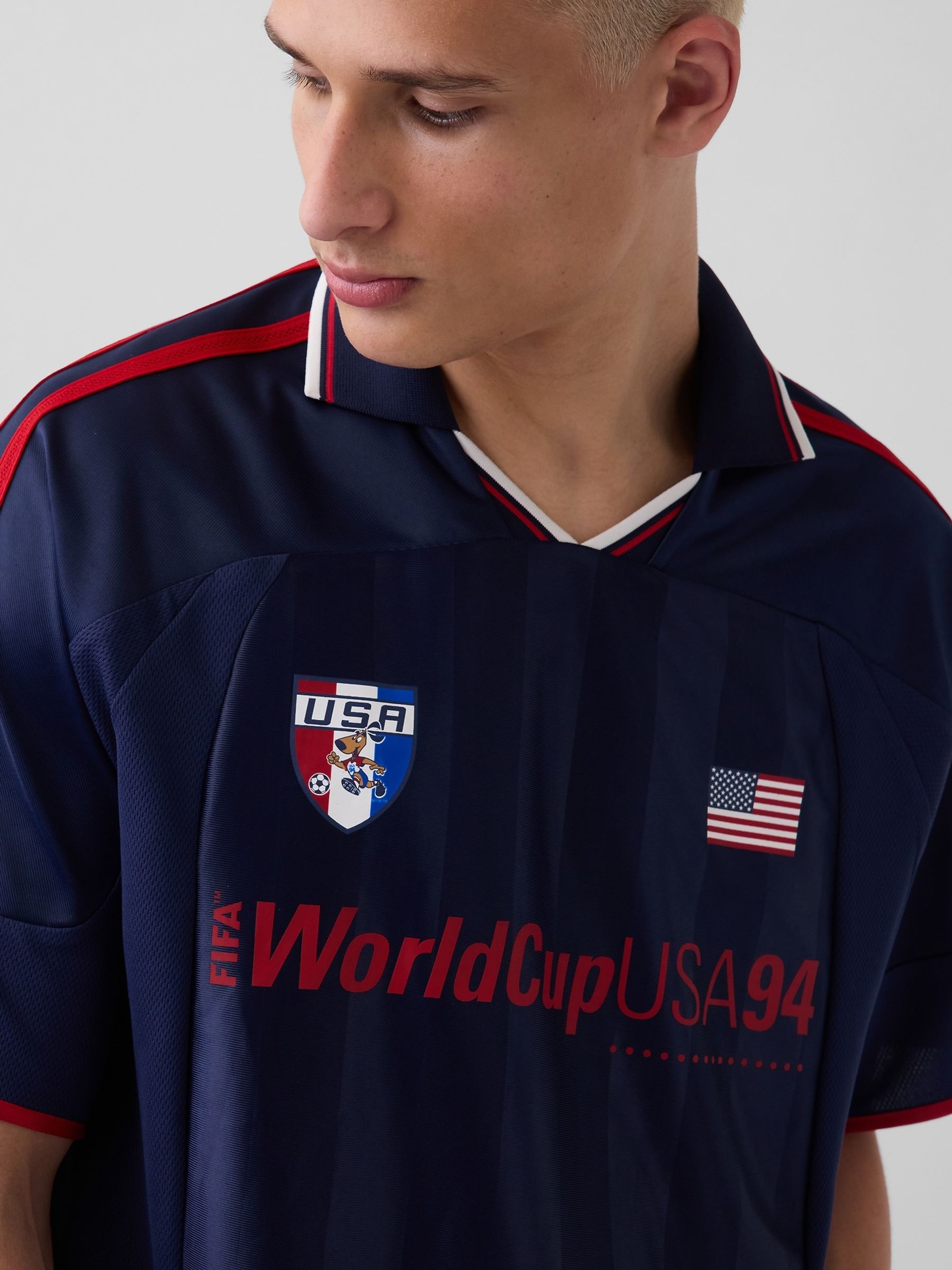 Navy USA FIFA WORLD CUP™ Oversized Football Jersey T-Shirt - Image 4 of 5