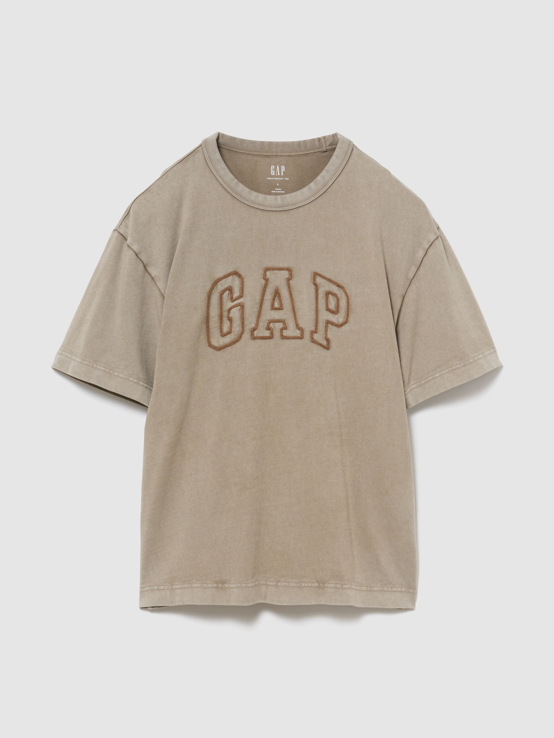 Brown Heavyweight Logo Relaxed Boxy Short Sleeve T-Shirt - Image 1 of 2