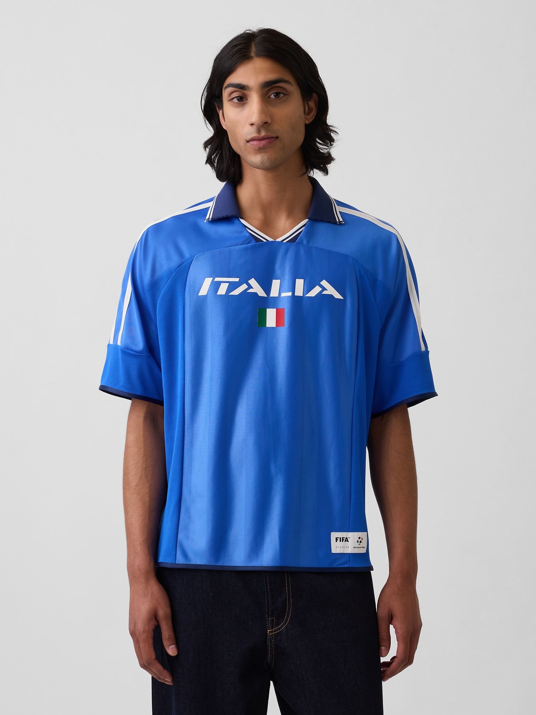Blue Italy FIFA WORLD CUP™ Oversized Football Jersey T-Shirt - Image 1 of 4