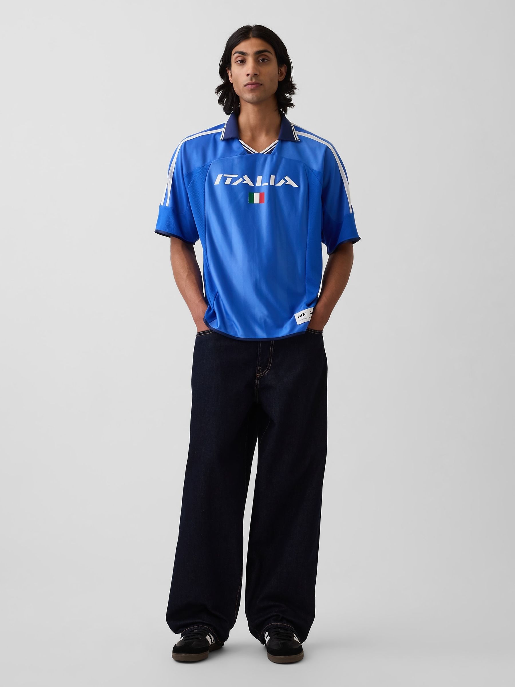 Blue Italy FIFA WORLD CUP™ Oversized Football Jersey T-Shirt - Image 3 of 4