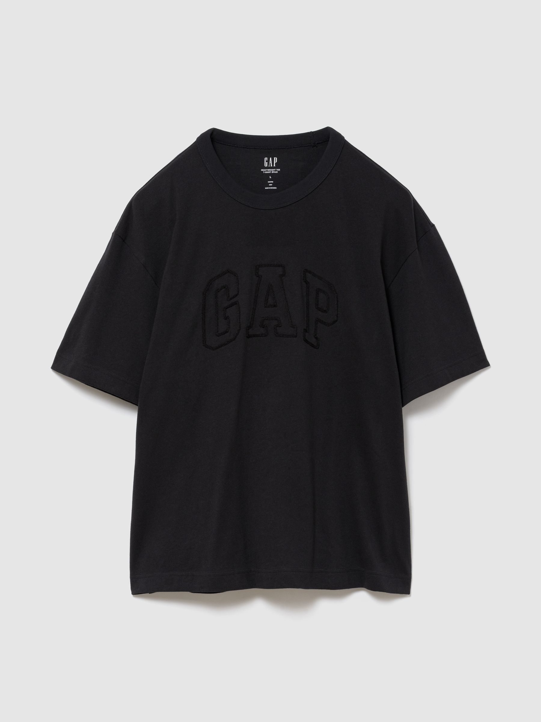 Black Heavyweight Logo Relaxed Boxy Short Sleeve T-Shirt - Image 1 of 2
