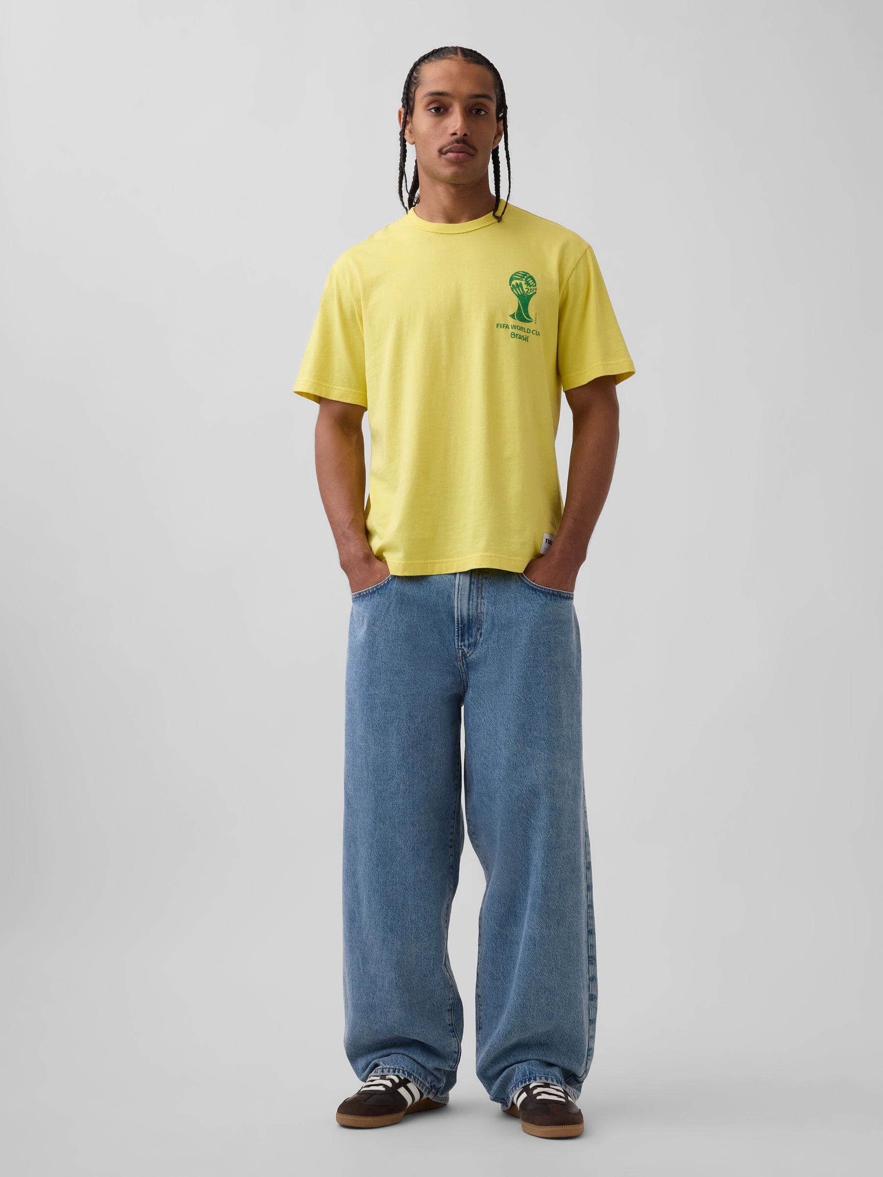 Yellow Brazil FIFA WORLD CUP™ Relaxed Graphic Short Sleeve T-Shirt - Image 3 of 5