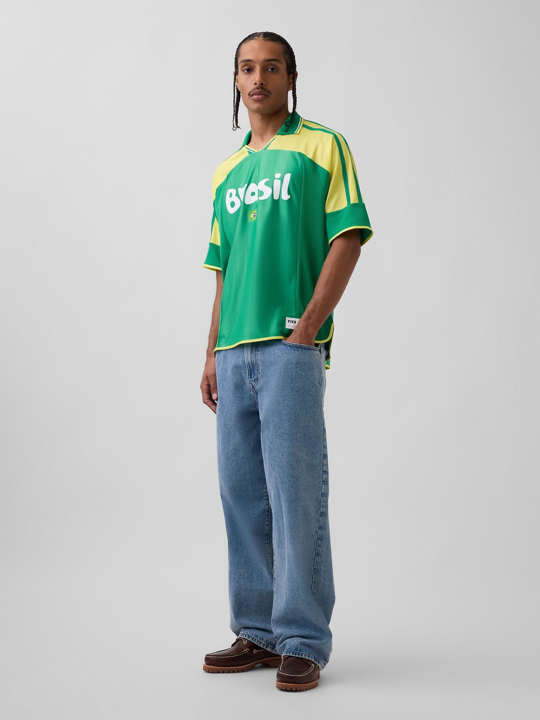 Green Brazil FIFA WORLD CUP™ Oversized Football Jersey T-Shirt - Image 3 of 5